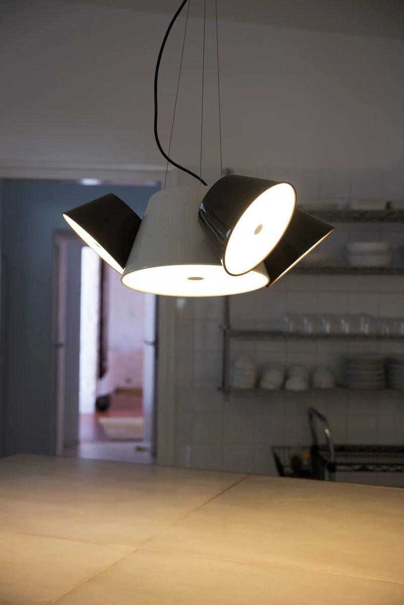 Lampa wisząca okrągła TAM TAM czarny z czarnymi kloszami Marset Eye on Design