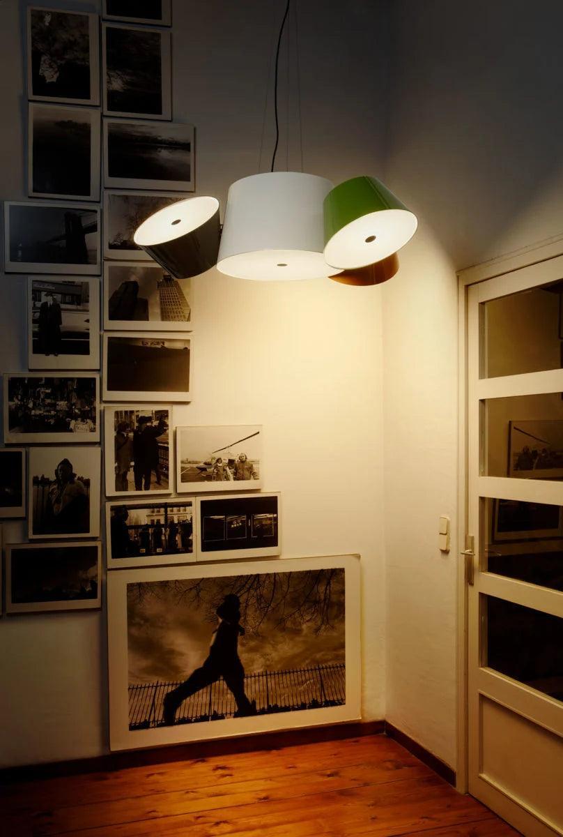 Lampa wisząca okrągła TAM TAM czarny z czarnymi kloszami Marset Eye on Design