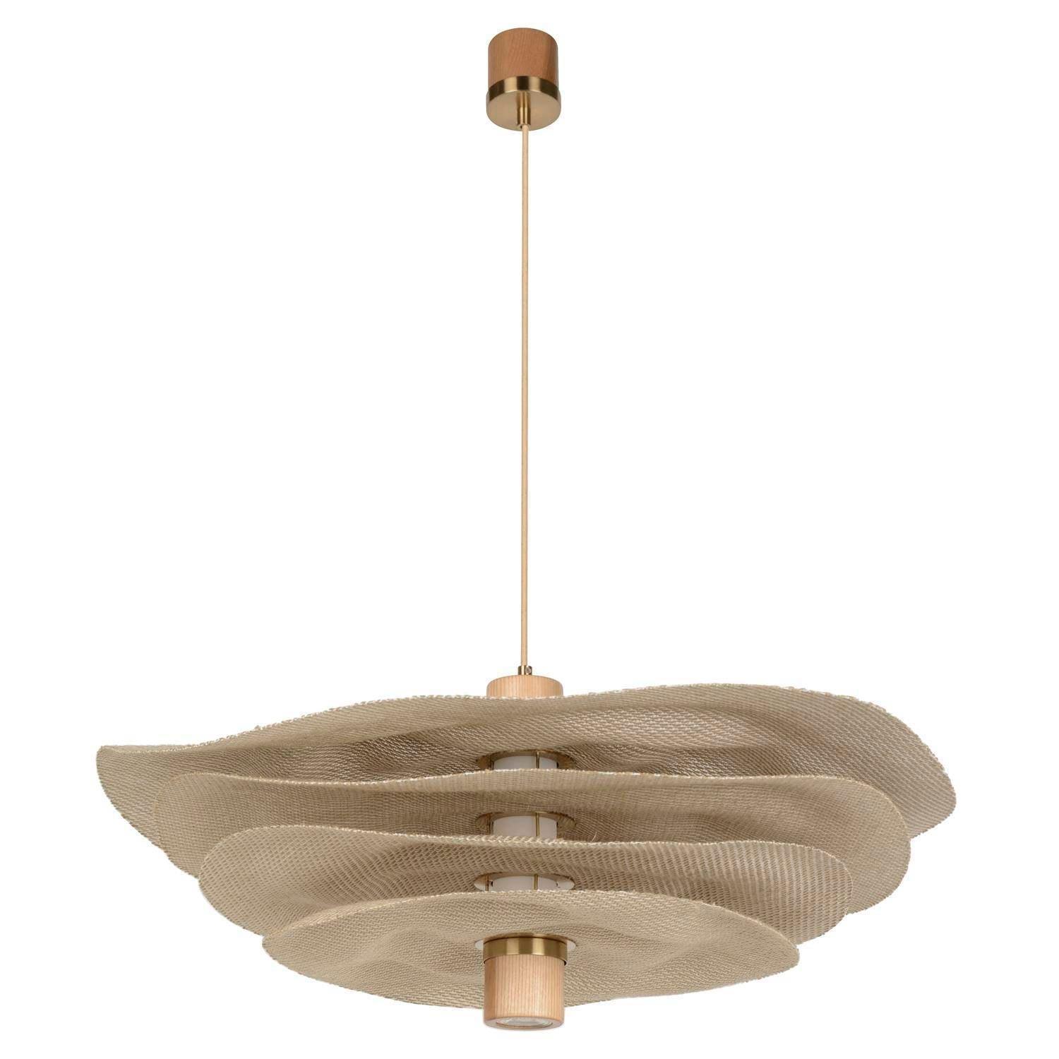 Lampa wisząca RIVAGE 2L beżowy len Market Set 78 cm Eye on Design