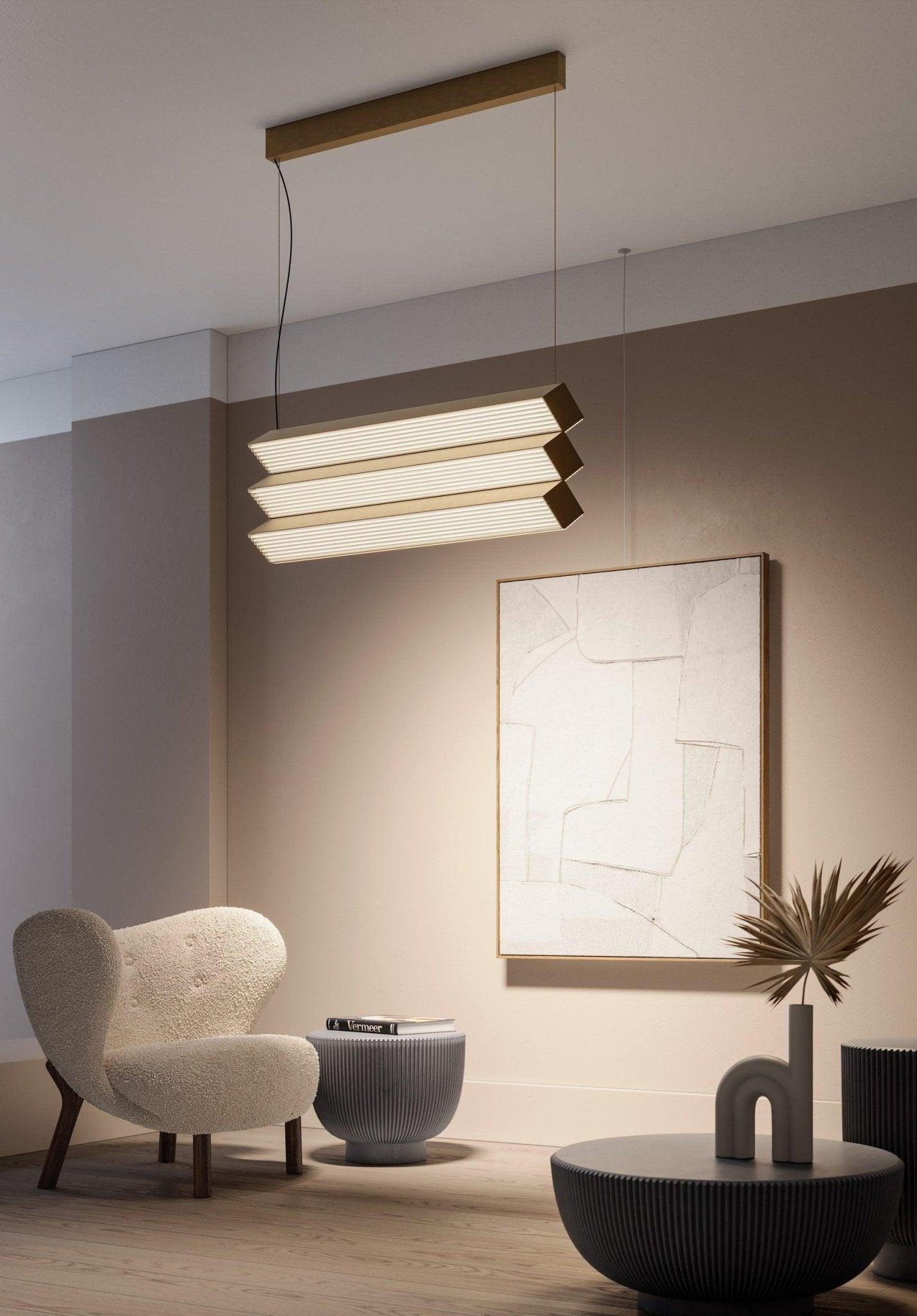 Lampa wisząca STICK TRIO satynowa miedź Contardi Eye on Design