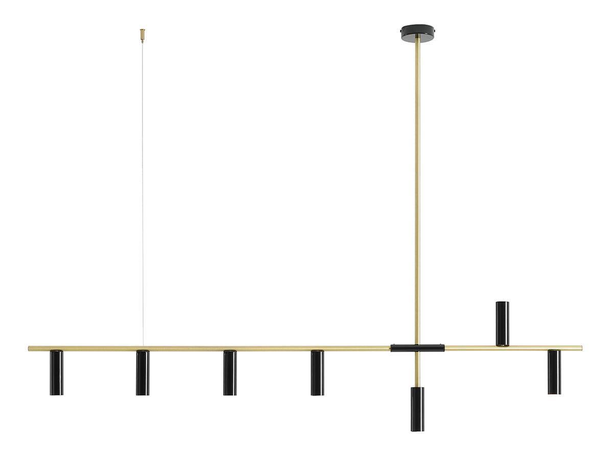 Lampa wisząca TREVO czarny z mosiężnym wykończeniem Artera 7 Eye on Design