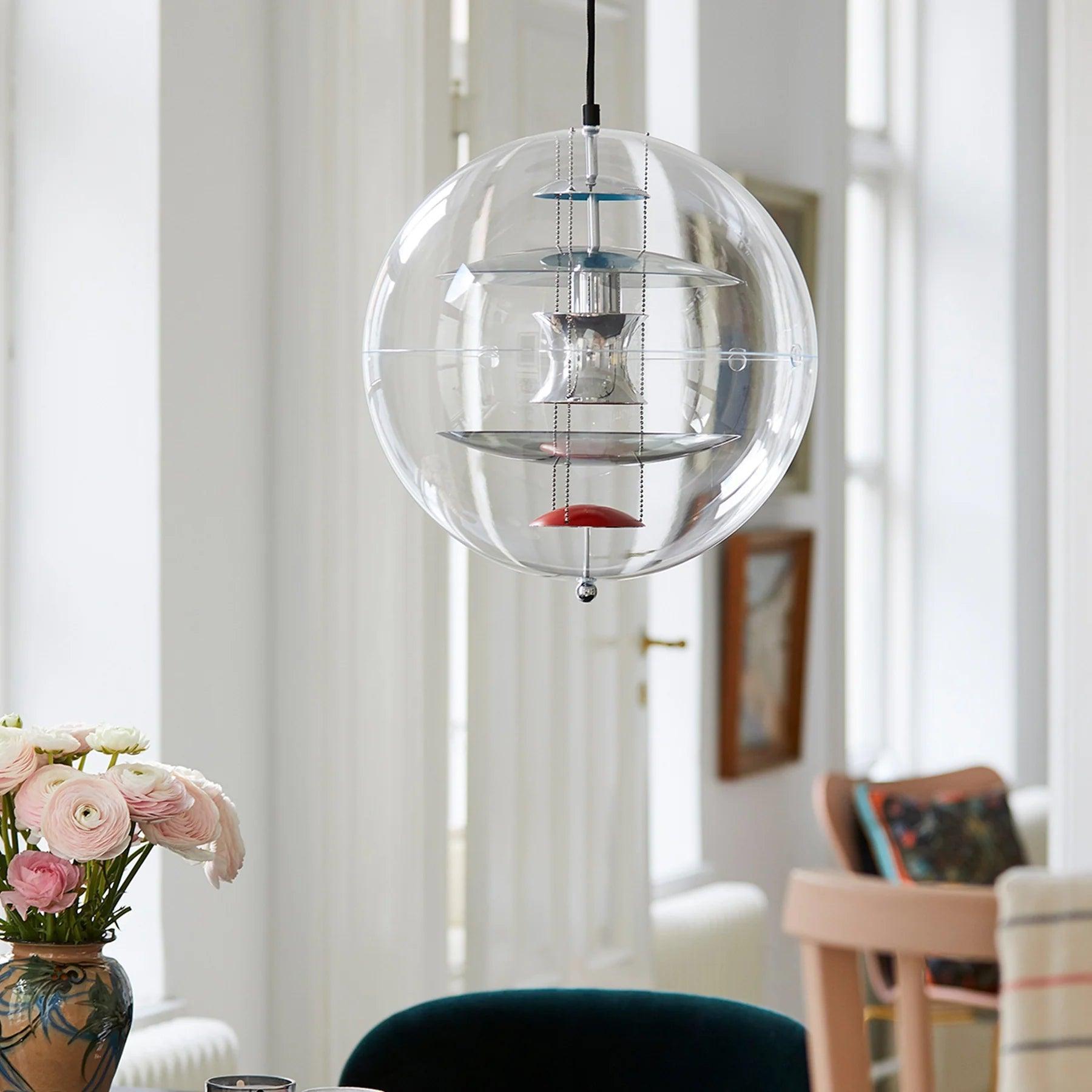 Lampa wisząca VP GLOBE kolorowe szkło Verpan Eye on Design