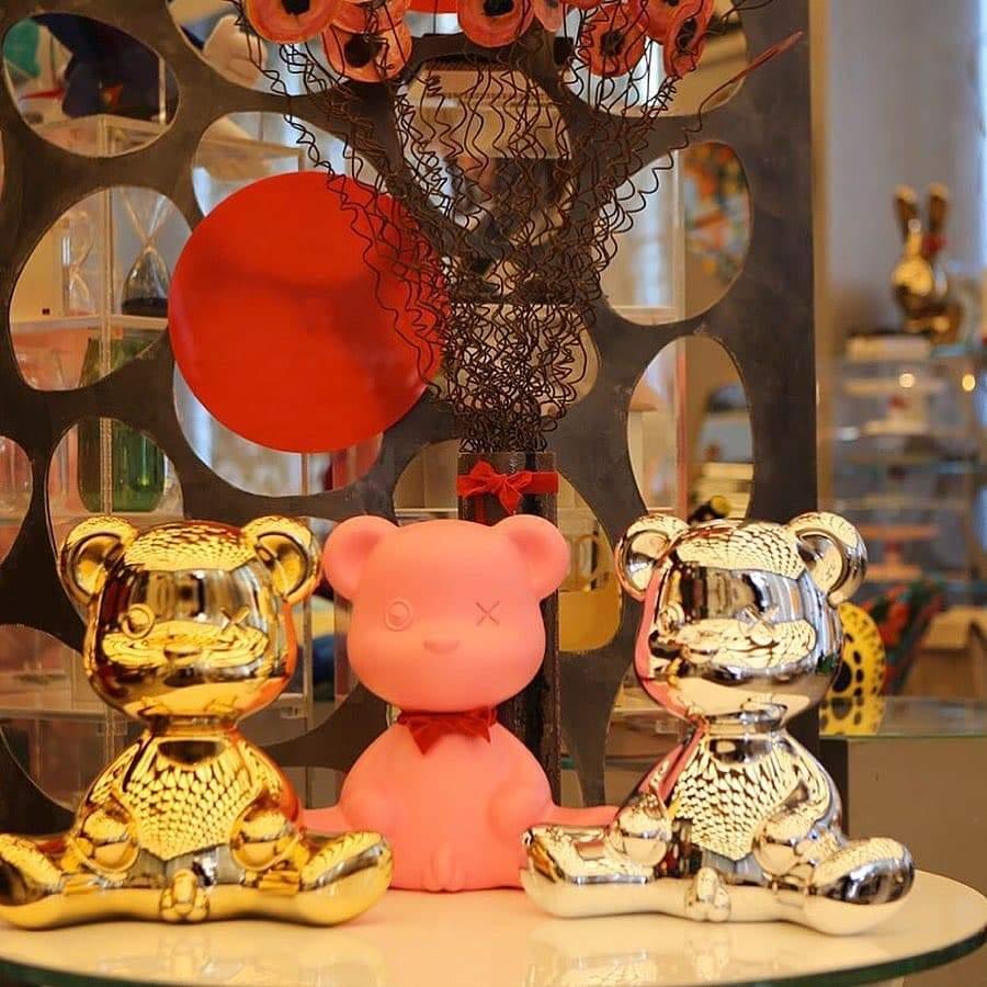 Lampka TEDDY BOY srebrny Qeeboo Eye on Design