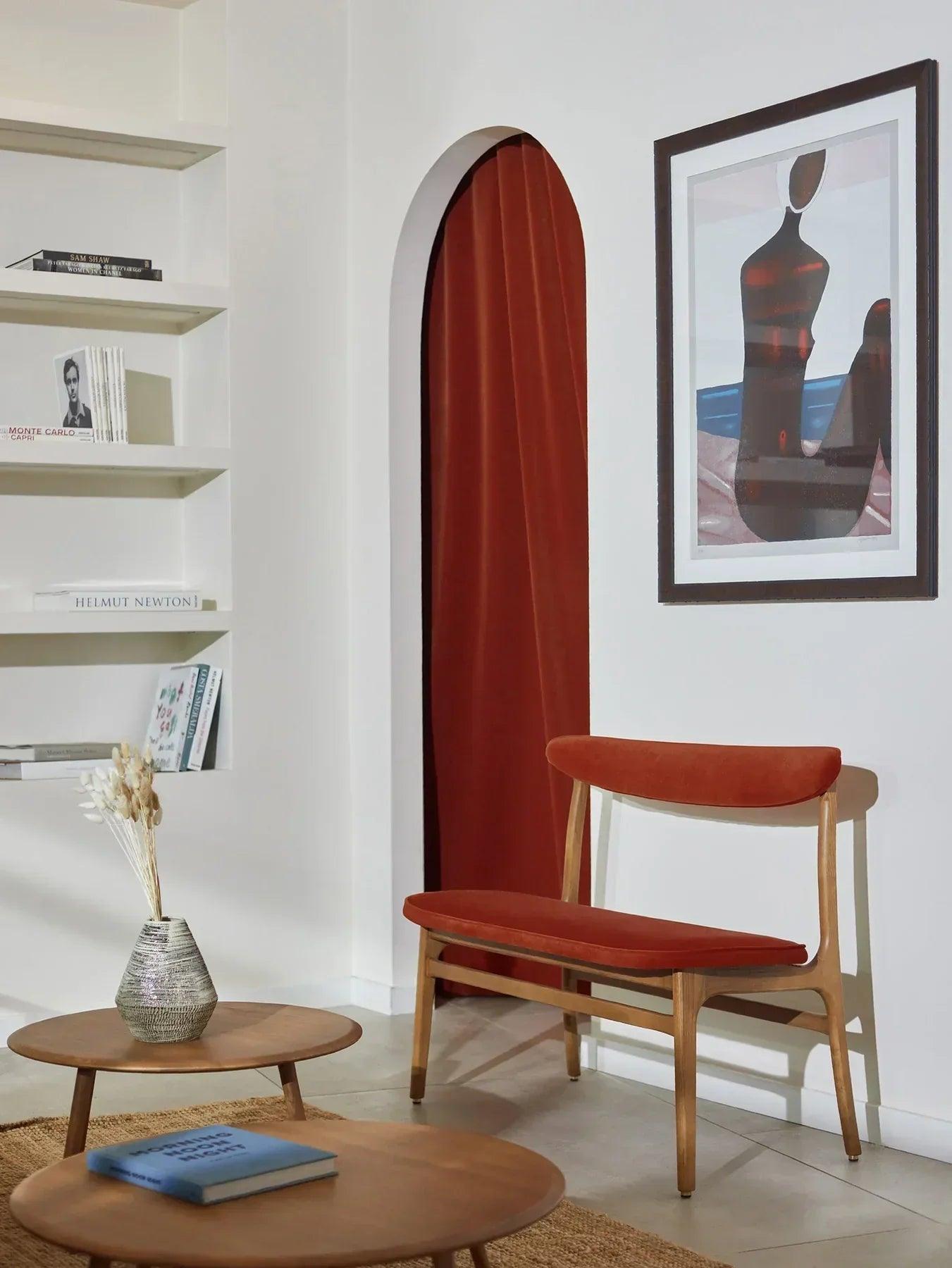 Ławka 200-190 niebieski w tkaninie Boucle Denim 366 concept Eye on Design