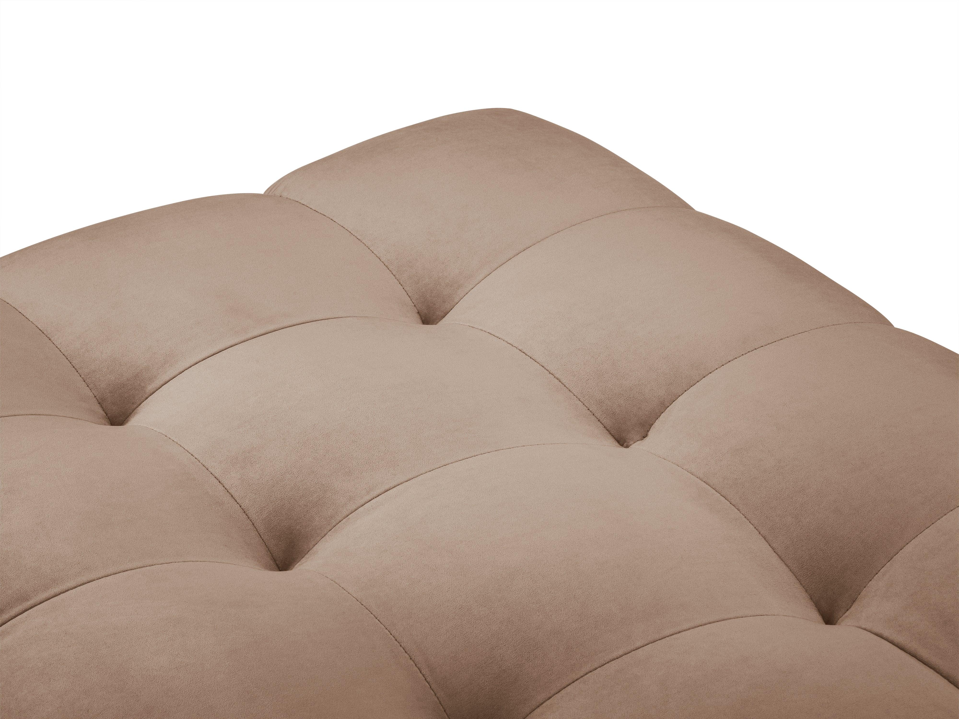 Ławka aksamitna BALI beżowy z czarną podstawą Cosmopolitan Design Eye on Design