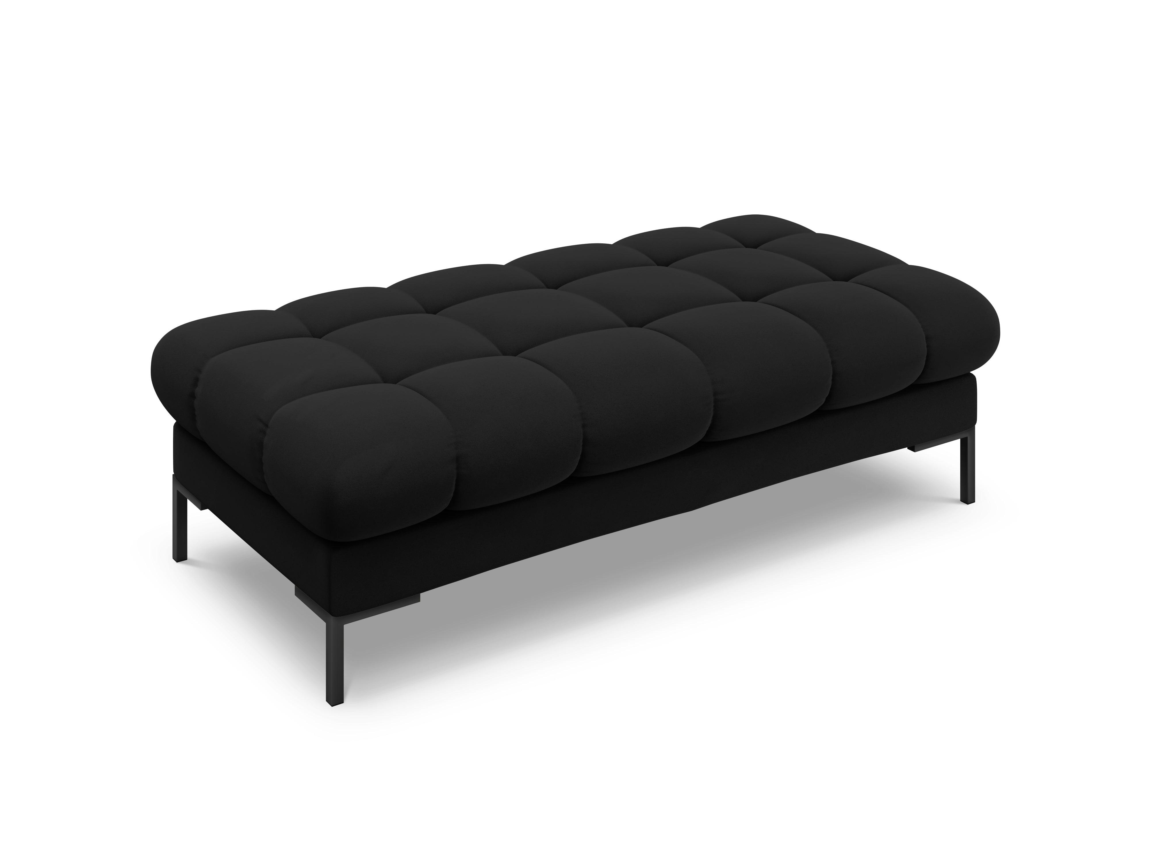 Ławka aksamitna BALI czarny z czarną podstawą Cosmopolitan Design Eye on Design