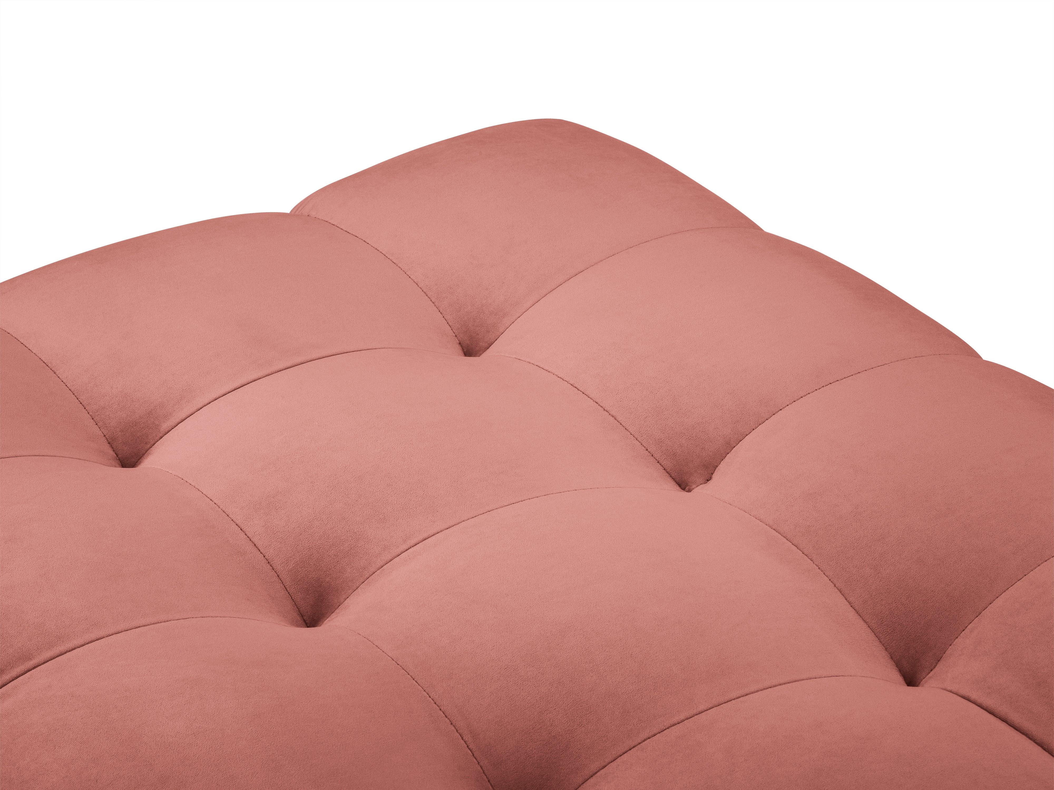 Ławka aksamitna BALI różowy z czarną podstawą Cosmopolitan Design Eye on Design