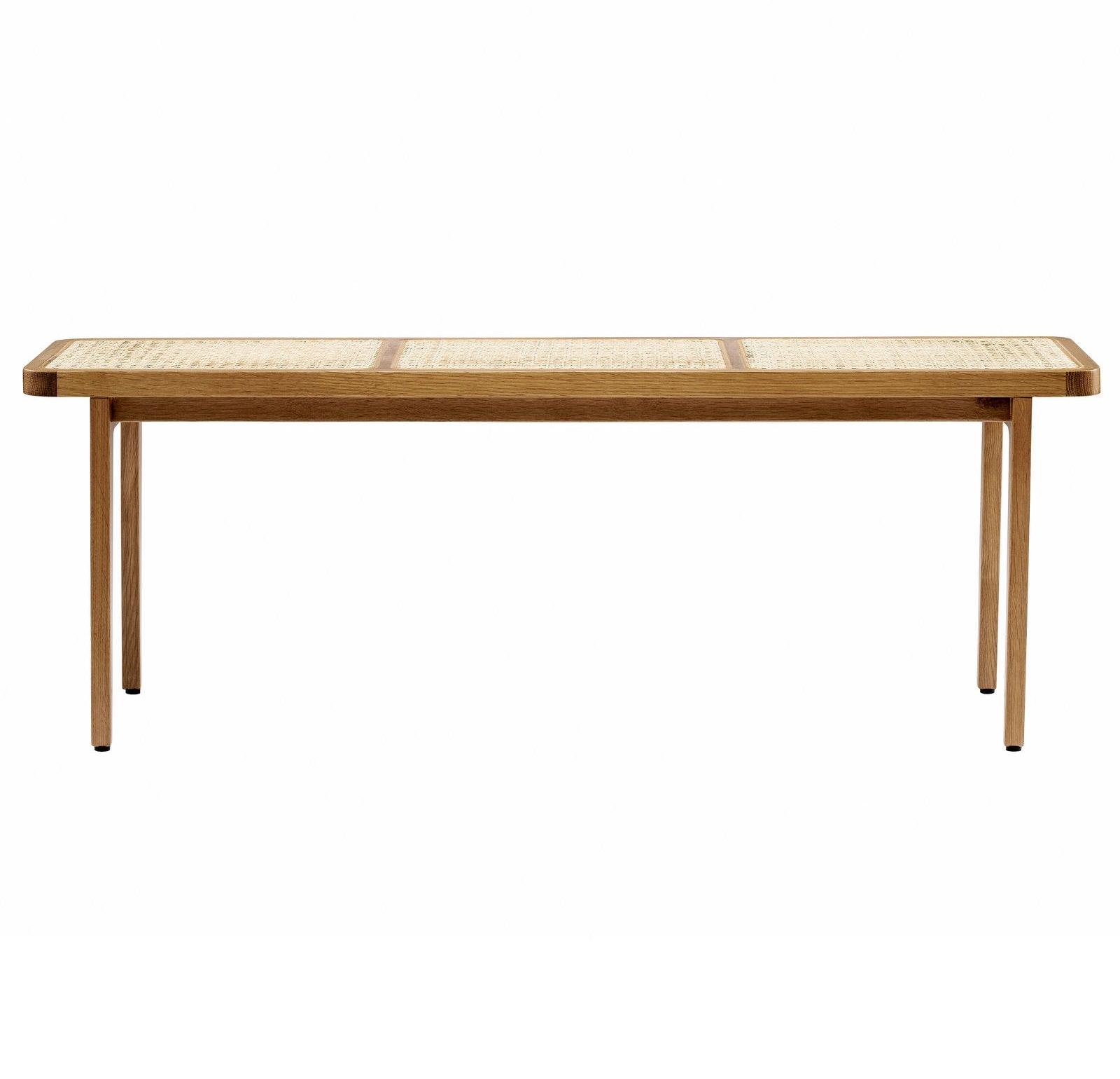 Ławka LE ROI dębowy z rattanem NORR11 Eye on Design