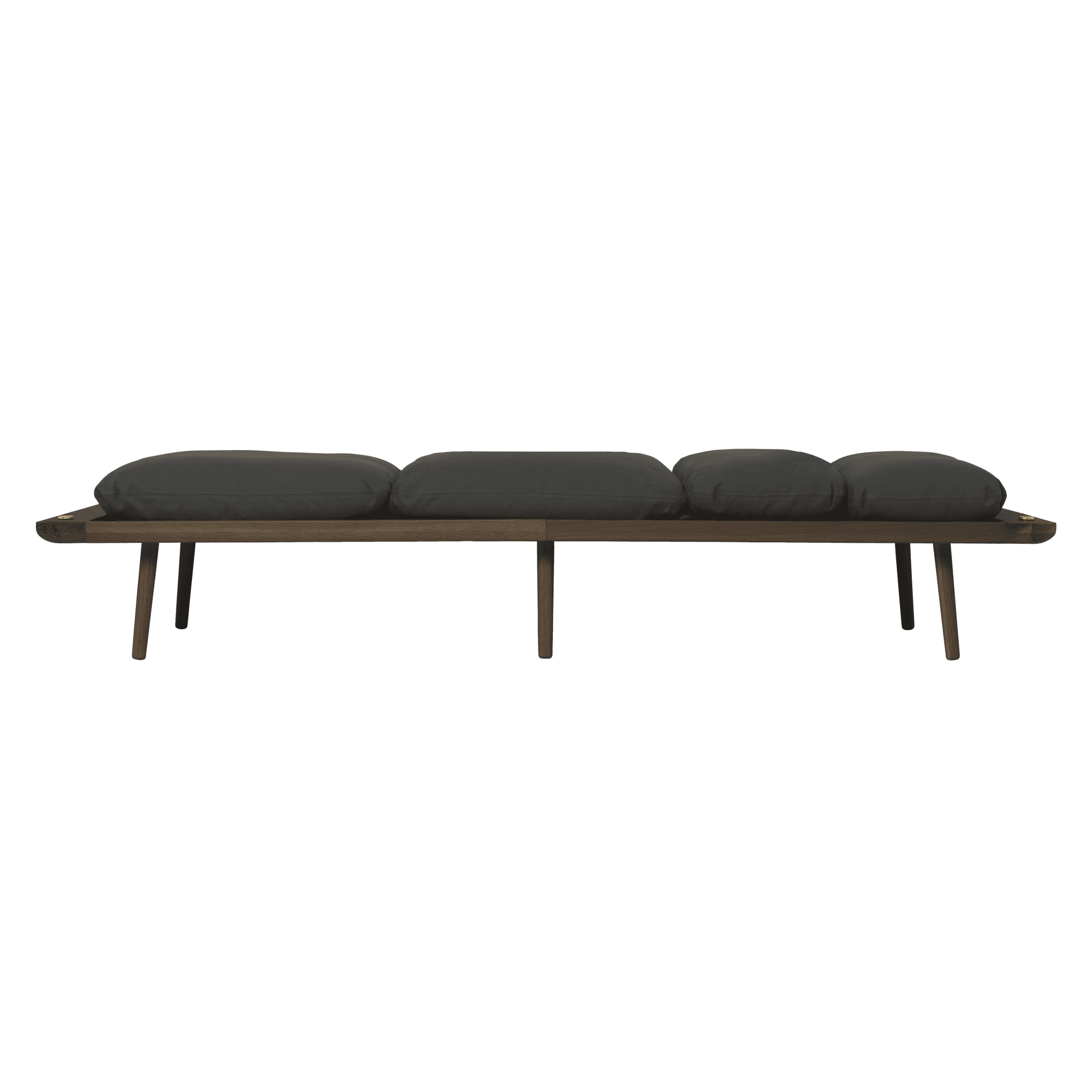 Leżanka LOUNGE AROUND antracytowy z ciemno dębową podstawą UMAGE Eye on Design