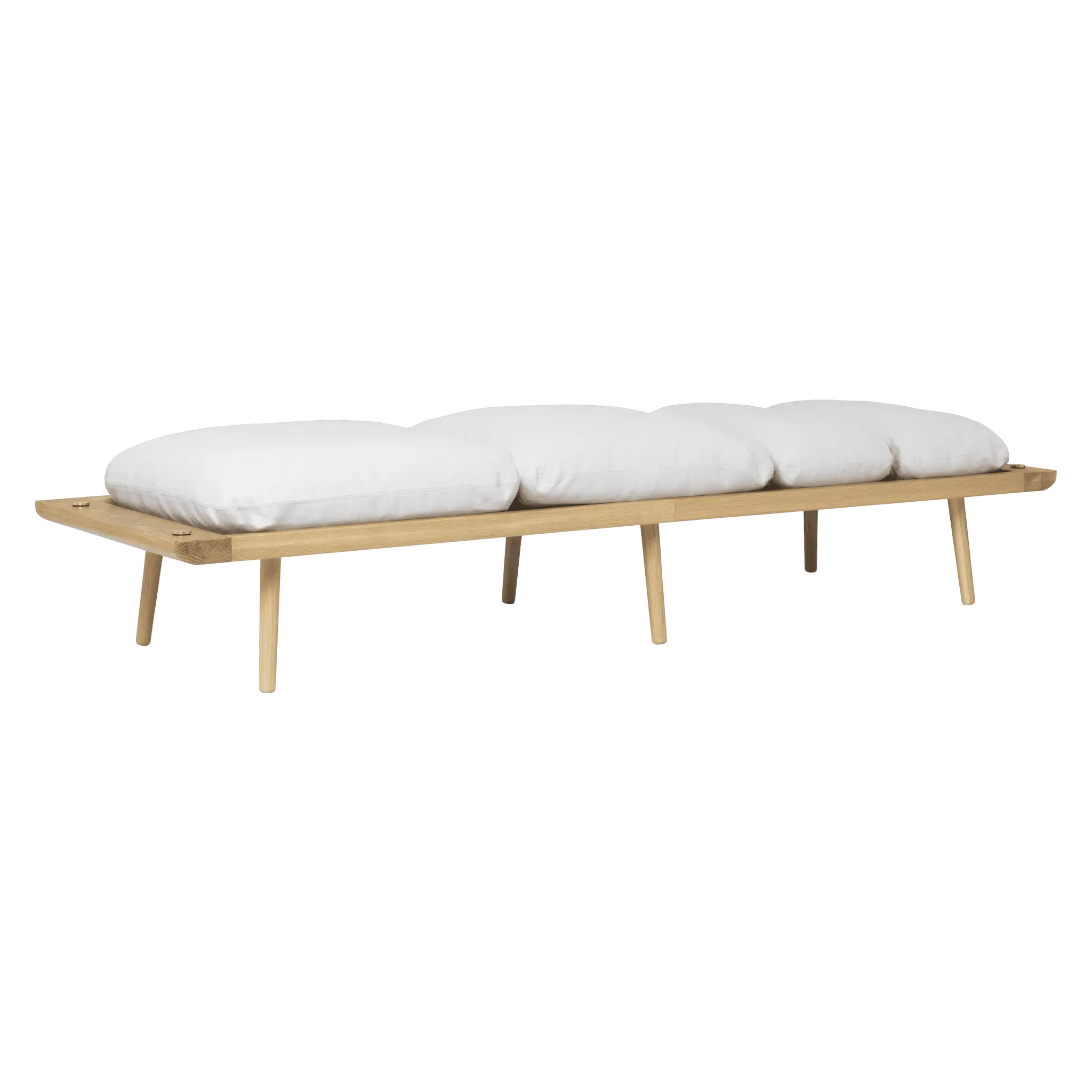 Leżanka LOUNGE AROUND baby blue z dębową podstawą – Umage