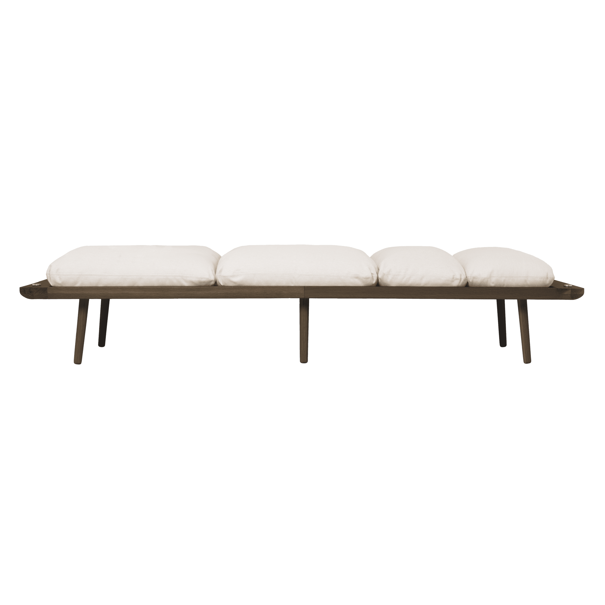 Leżanka LOUNGE AROUND beżowy z ciemno dębową podstawą UMAGE Eye on Design