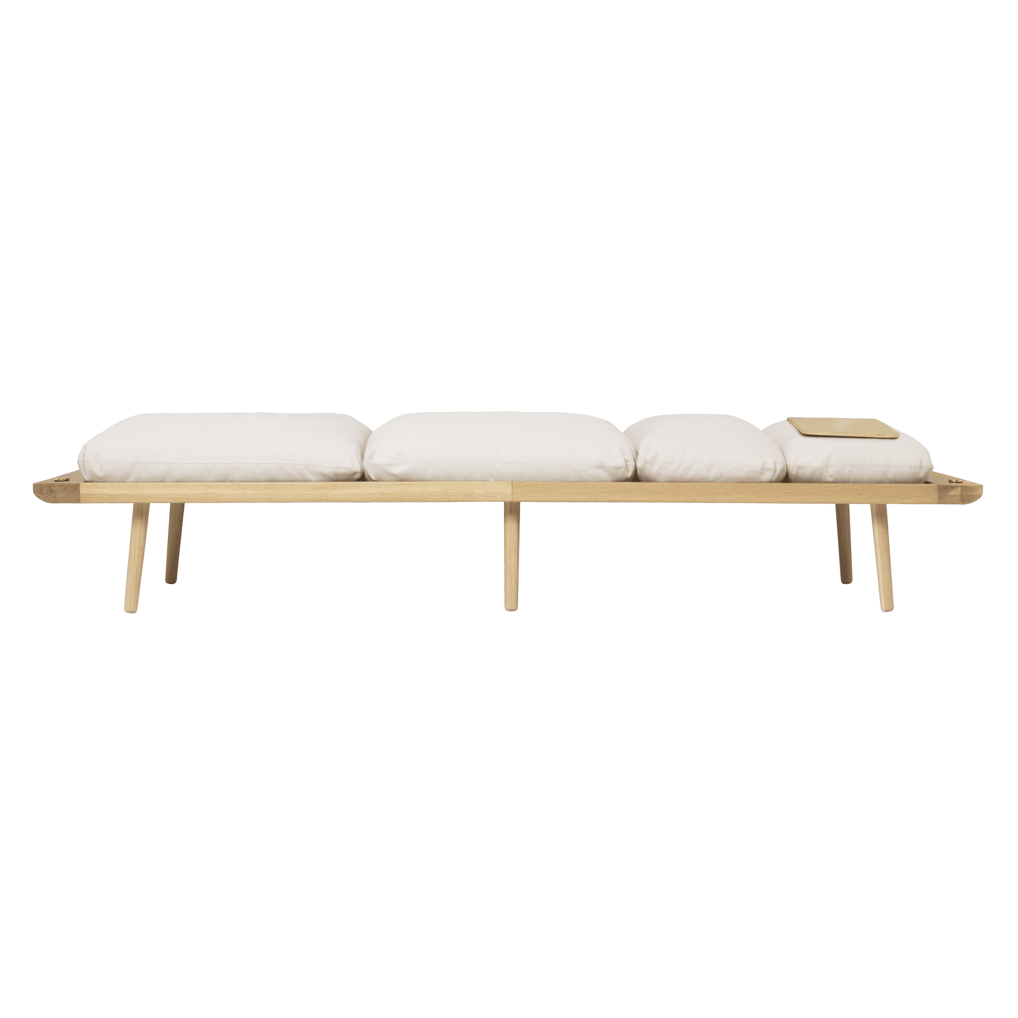 Leżanka LOUNGE AROUND beżowy z dębową podstawą UMAGE Eye on Design