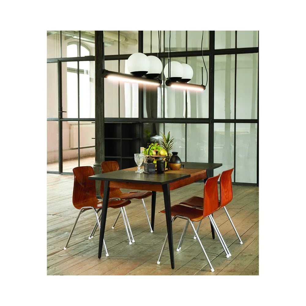 Bílá závěsná lampa LIGNE