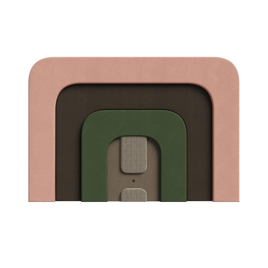 Łóżko tapicerowane PLUM 4 różowy z brązowym Happy Barok Eye on Design