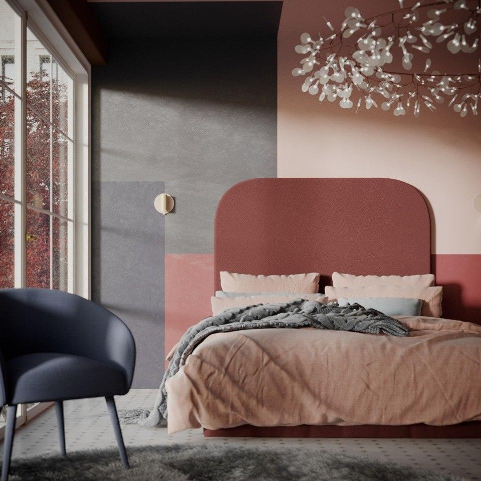 Łóżko tapicerowane PLUM 5 brunatny Happy Barok Eye on Design