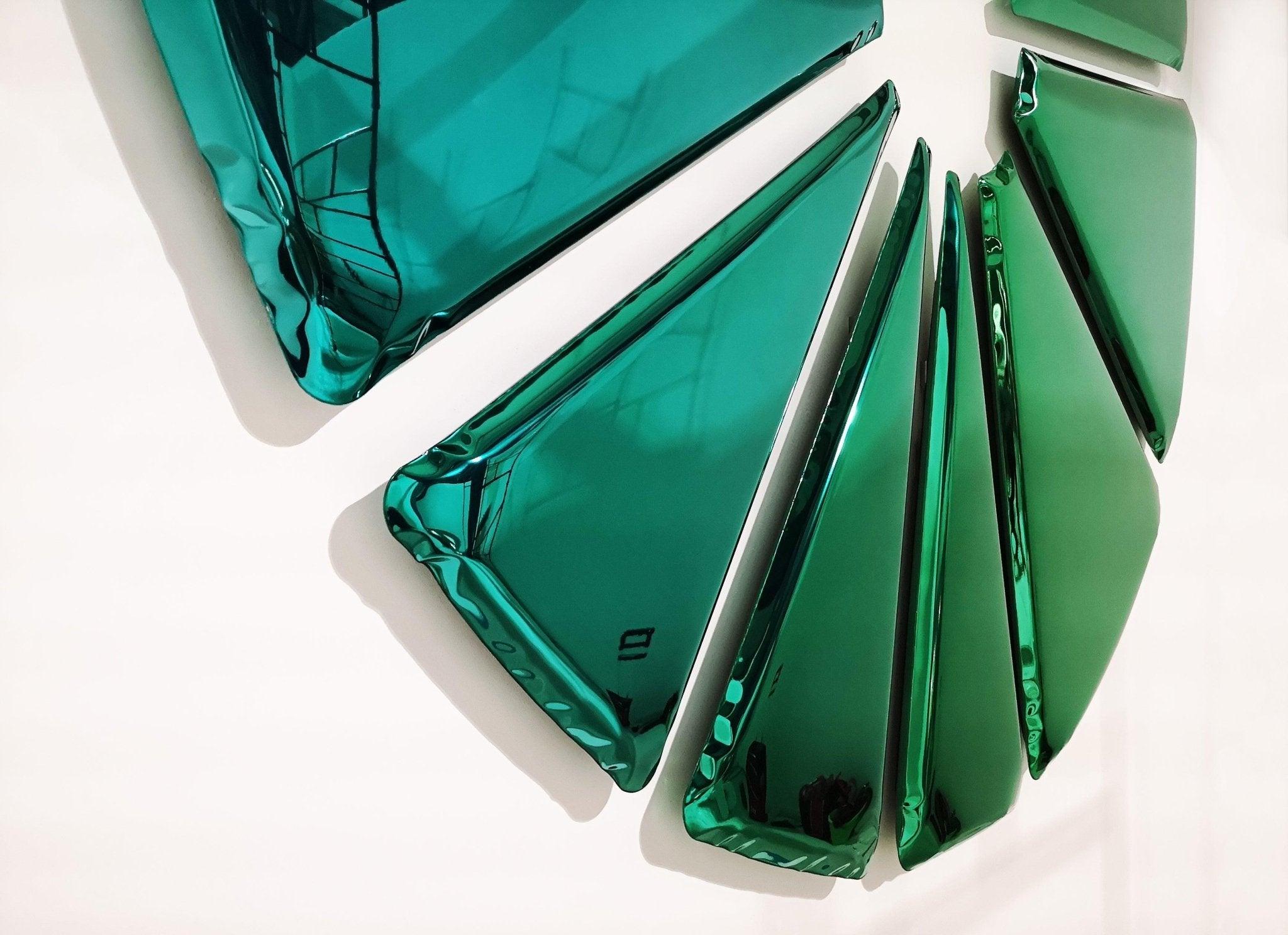 Lustro dekoracyjne NUCLEUS gradient szmaragd-szafir Zieta Studio Eye on Design