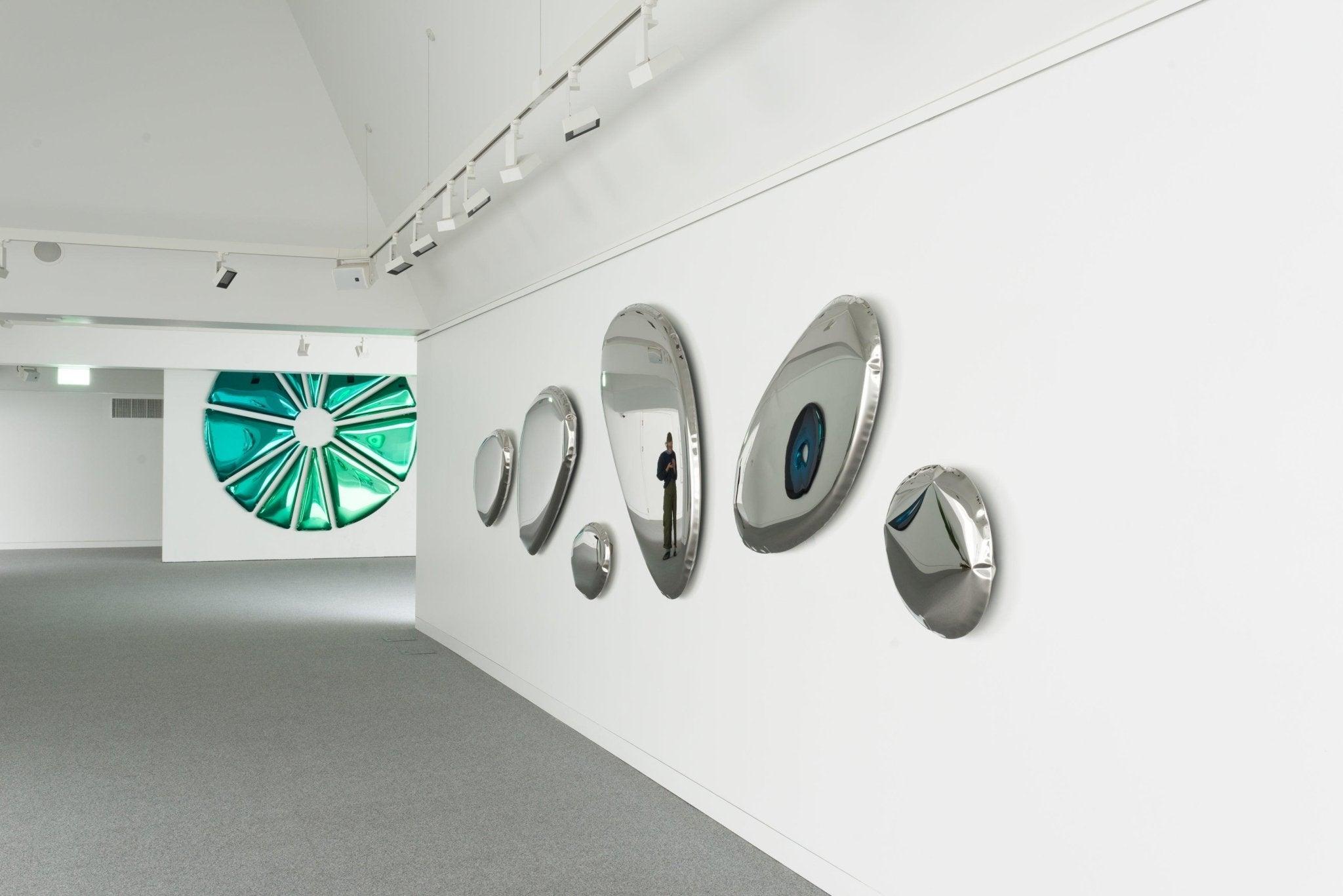 Lustro dekoracyjne NUCLEUS gradient szmaragd-szafir Zieta Studio Eye on Design