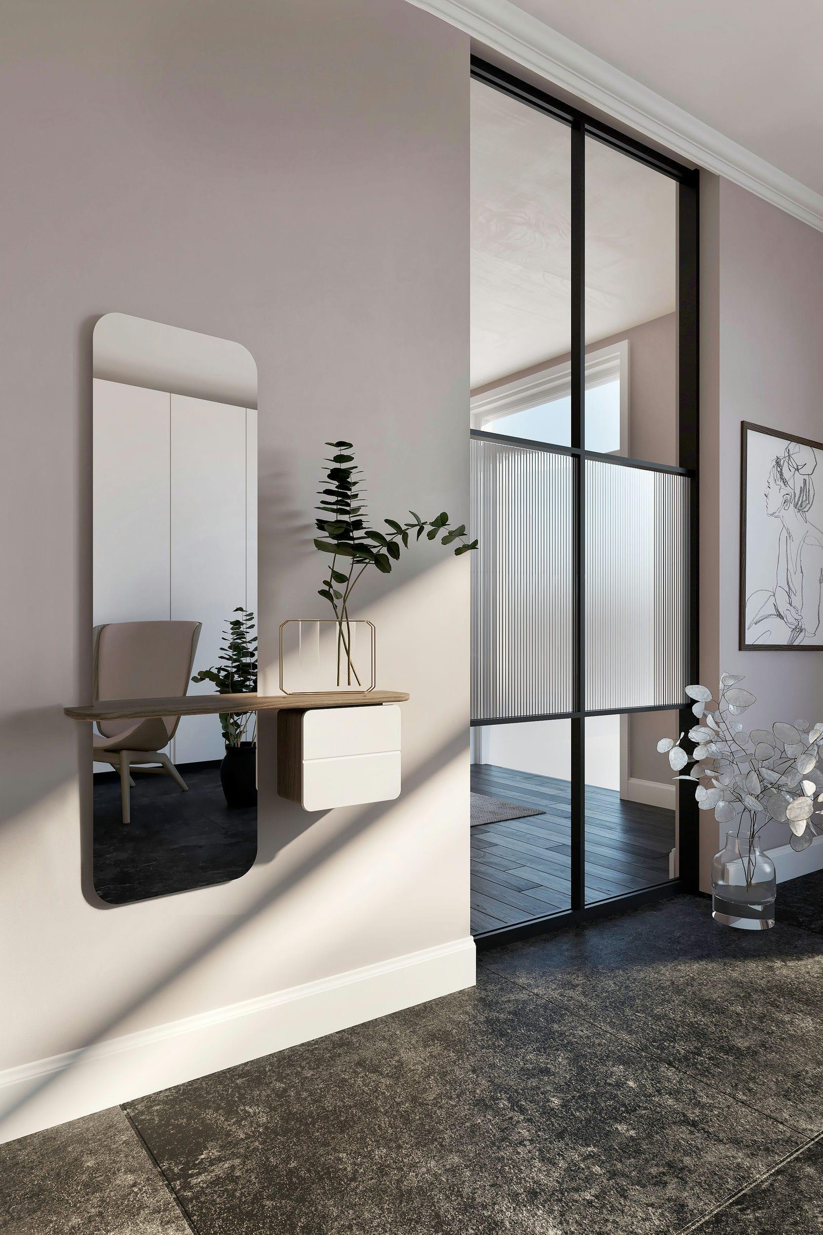 Lustro ONE MORE LOOK perłowy z dębem UMAGE Eye on Design