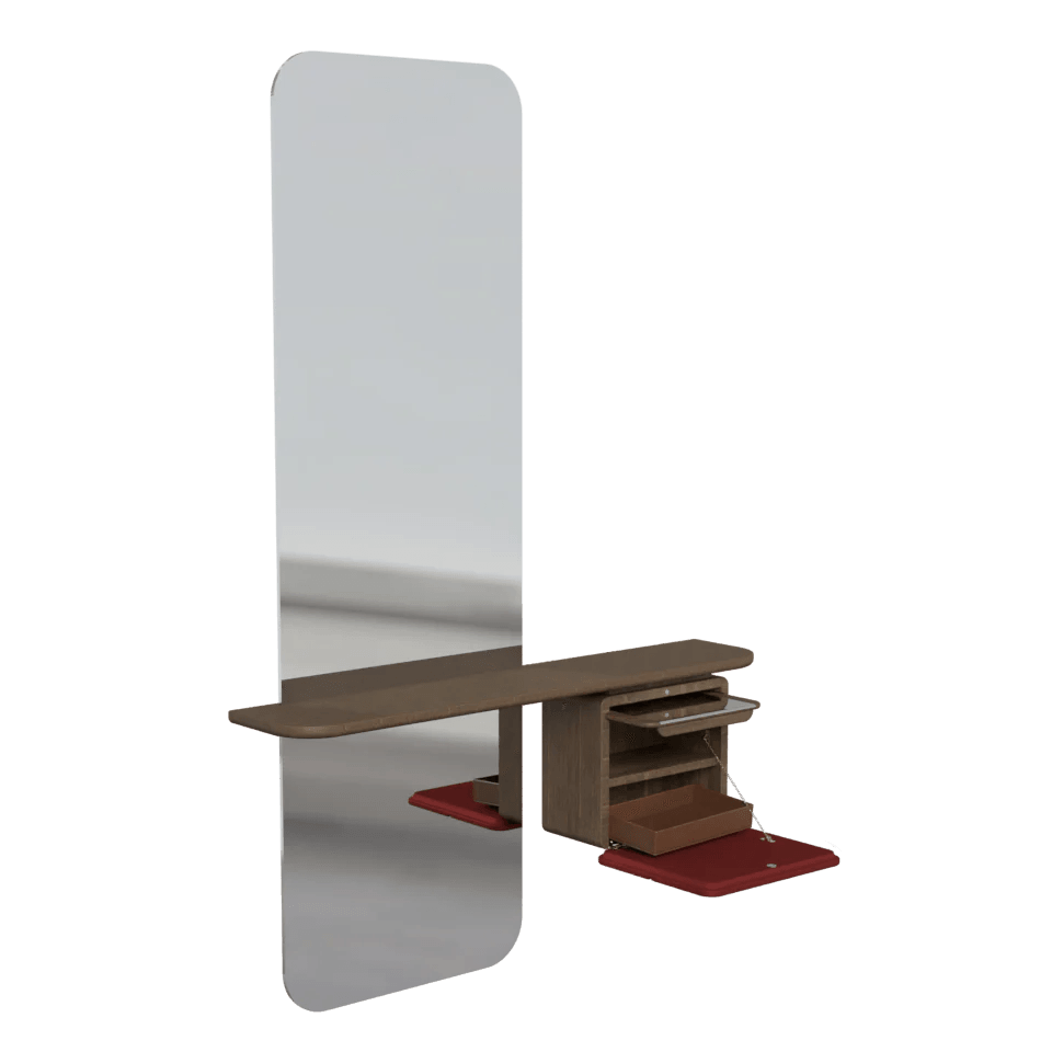 Lustro ONE MORE LOOK pistacjowy z ciemnym dębem UMAGE Eye on Design