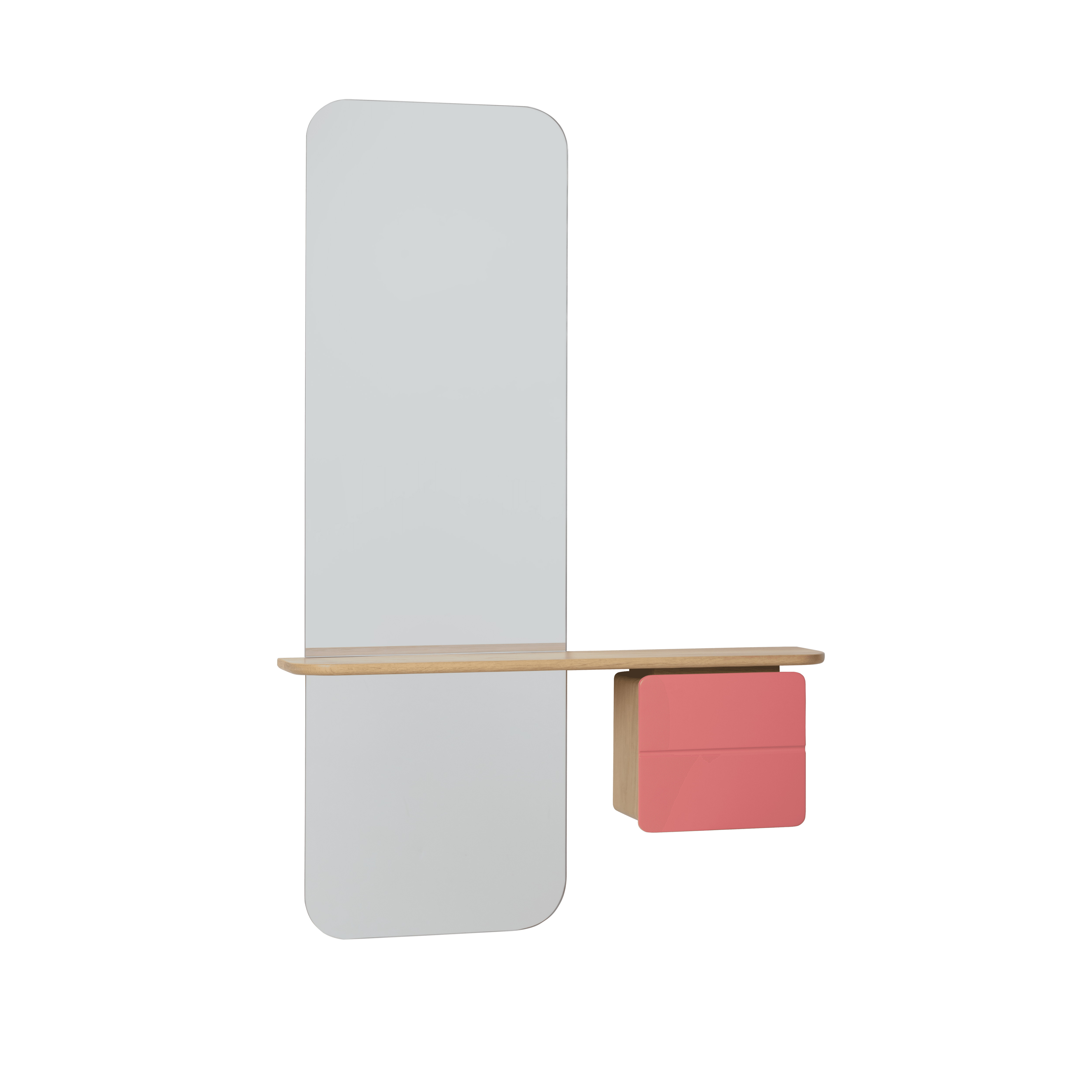 Lustro ONE MORE LOOK różowy z dębem UMAGE Eye on Design