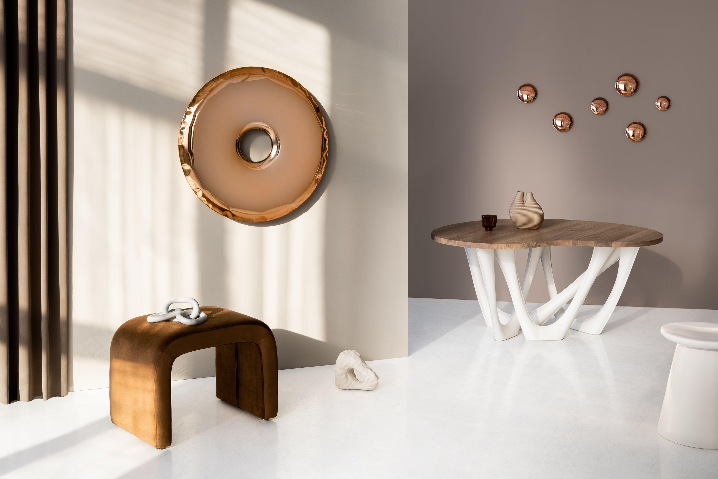 Lustro RONDO aurum różowe złoto Zieta Studio Eye on Design