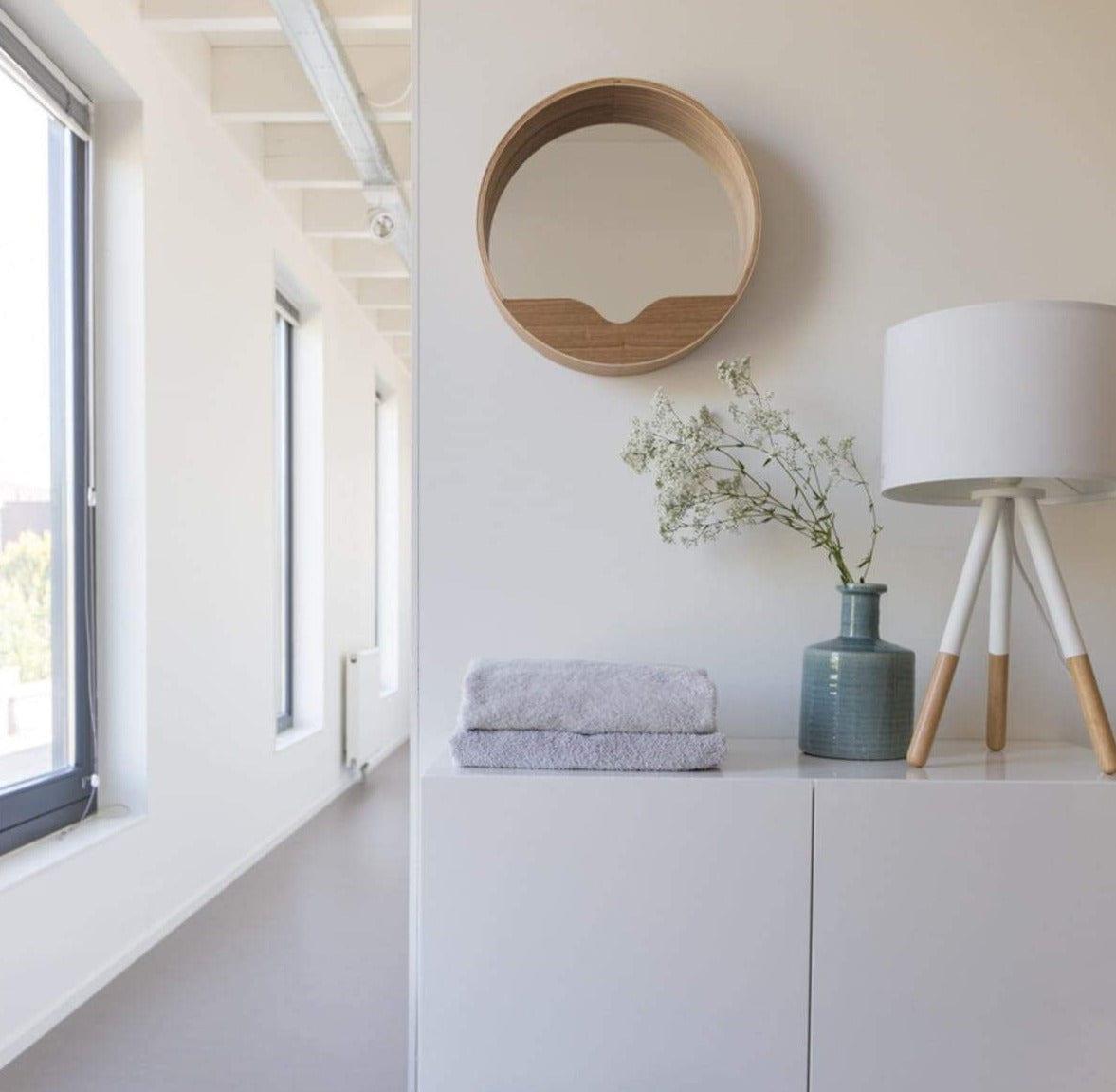 Lustro ścienne ROUND 40 drewniane Zuiver Eye on Design