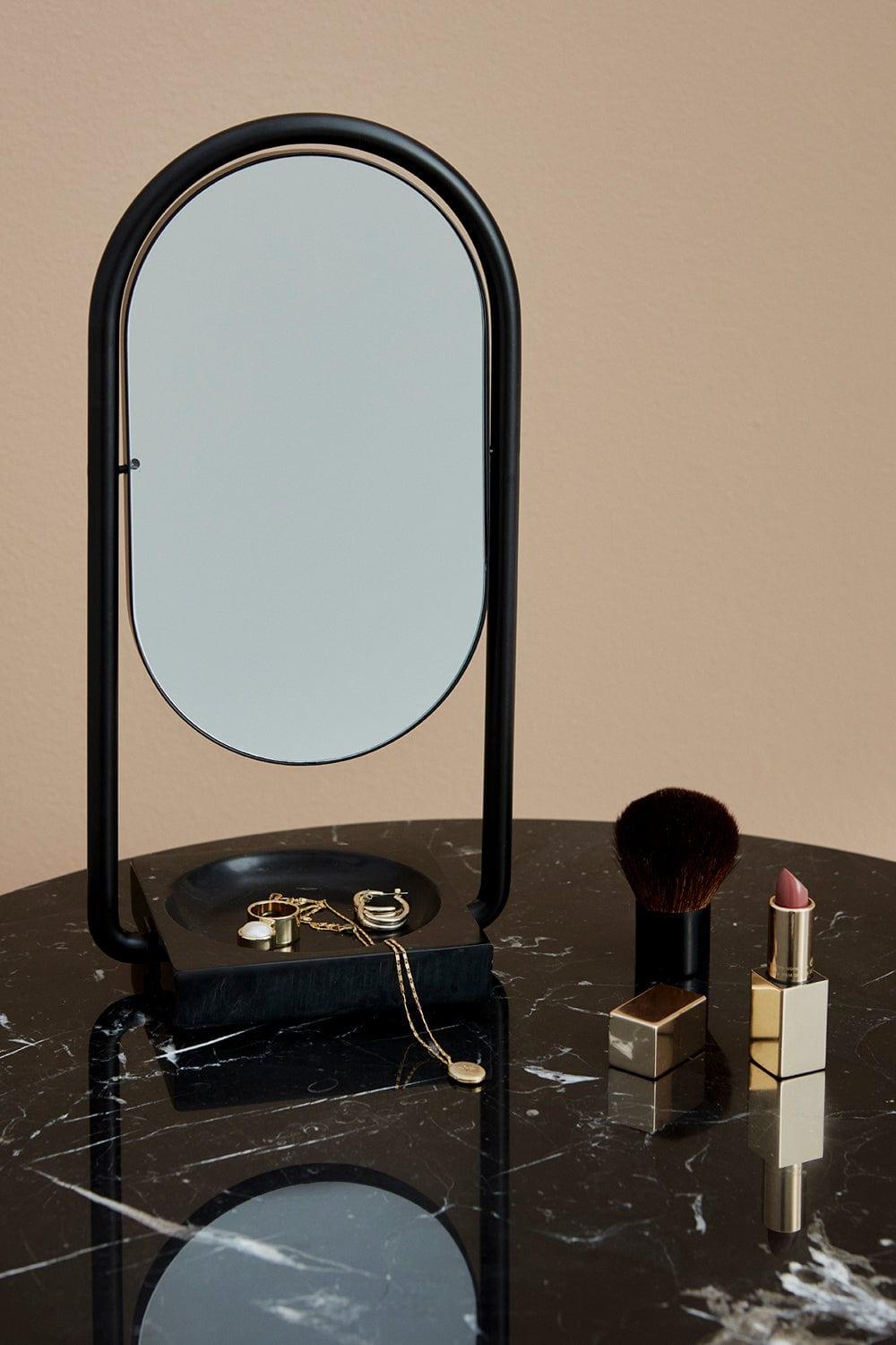 Lustro stołowe ANGUI czarny marmur AYTM Eye on Design