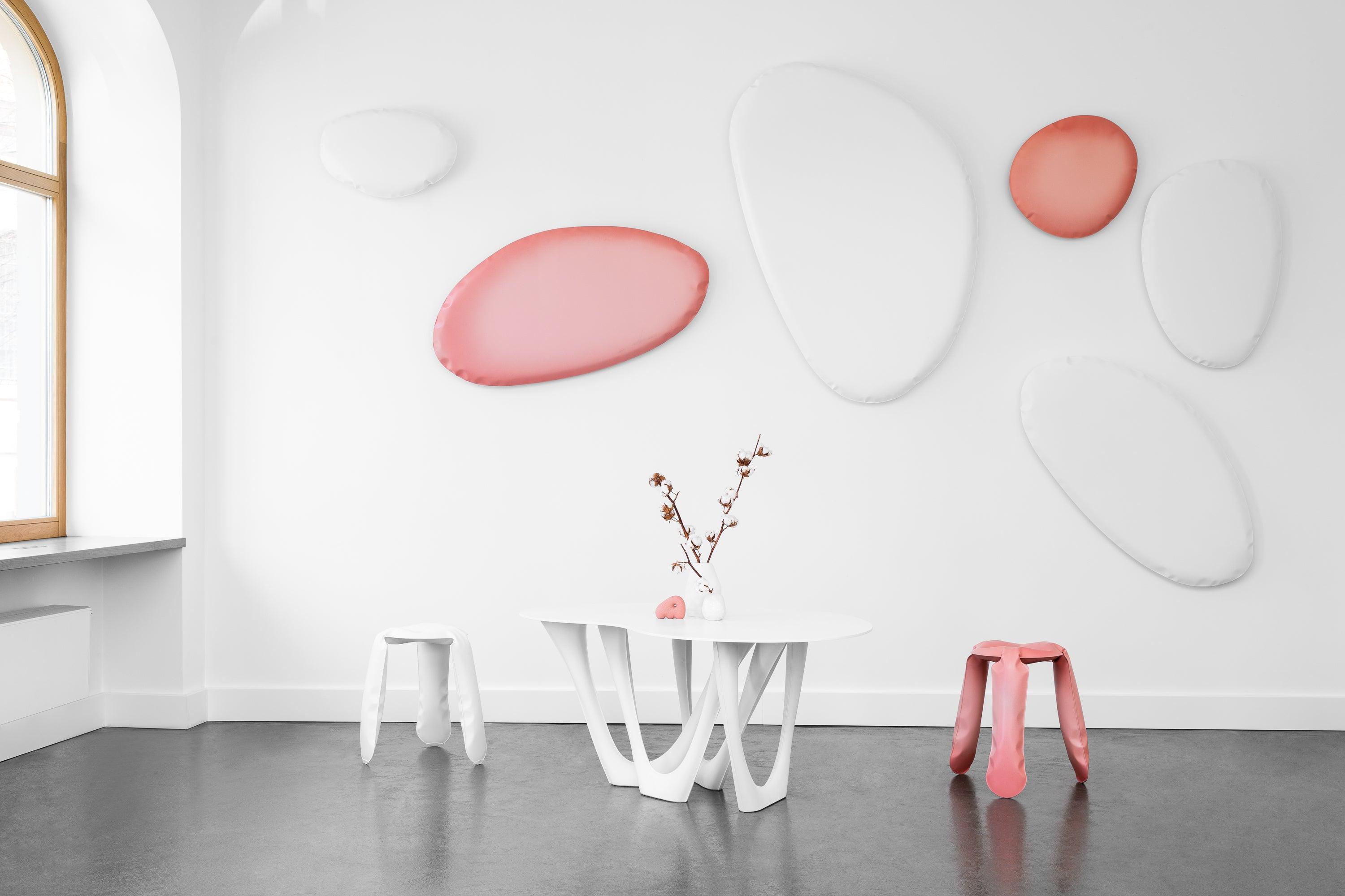 Lustro TAFLA O cotton candy biały mat Zieta Studio Eye on Design