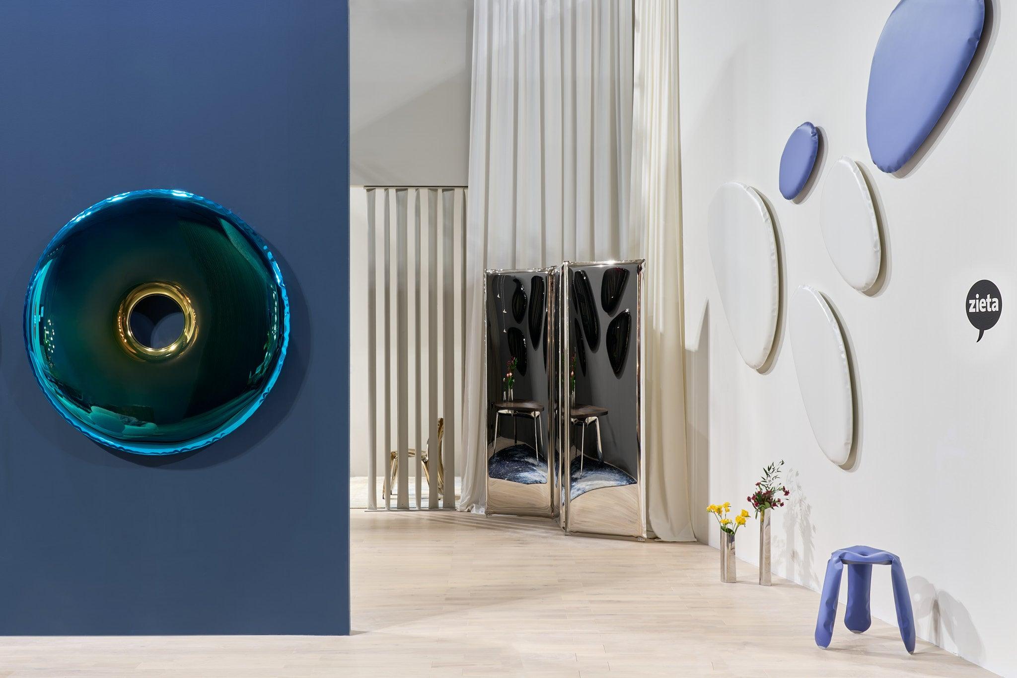 Lustro TAFLA O cotton candy niebieski mat Zieta Studio Eye on Design