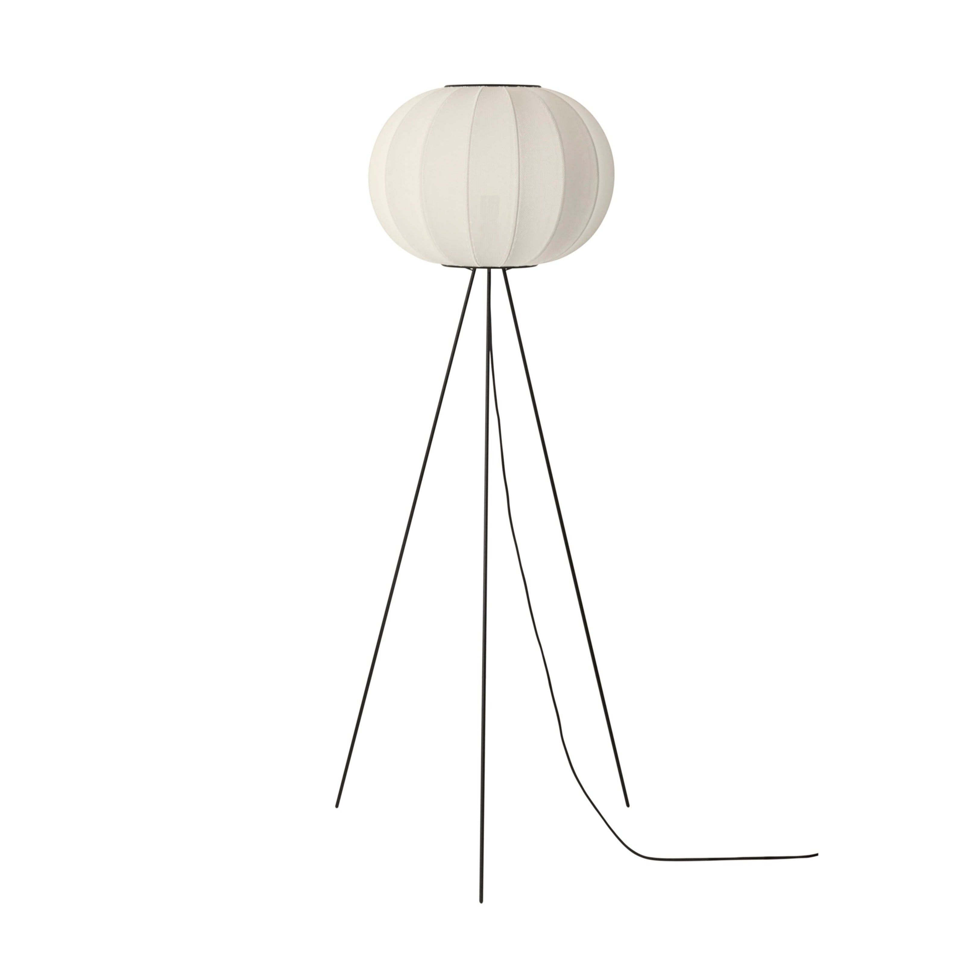Vysoká trojnožková podlahová lampa KNIT-WIT perlová