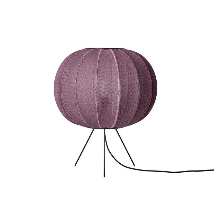 Nízká trojnohá podlahová lampa KNIT-WIT v barvě burgundské