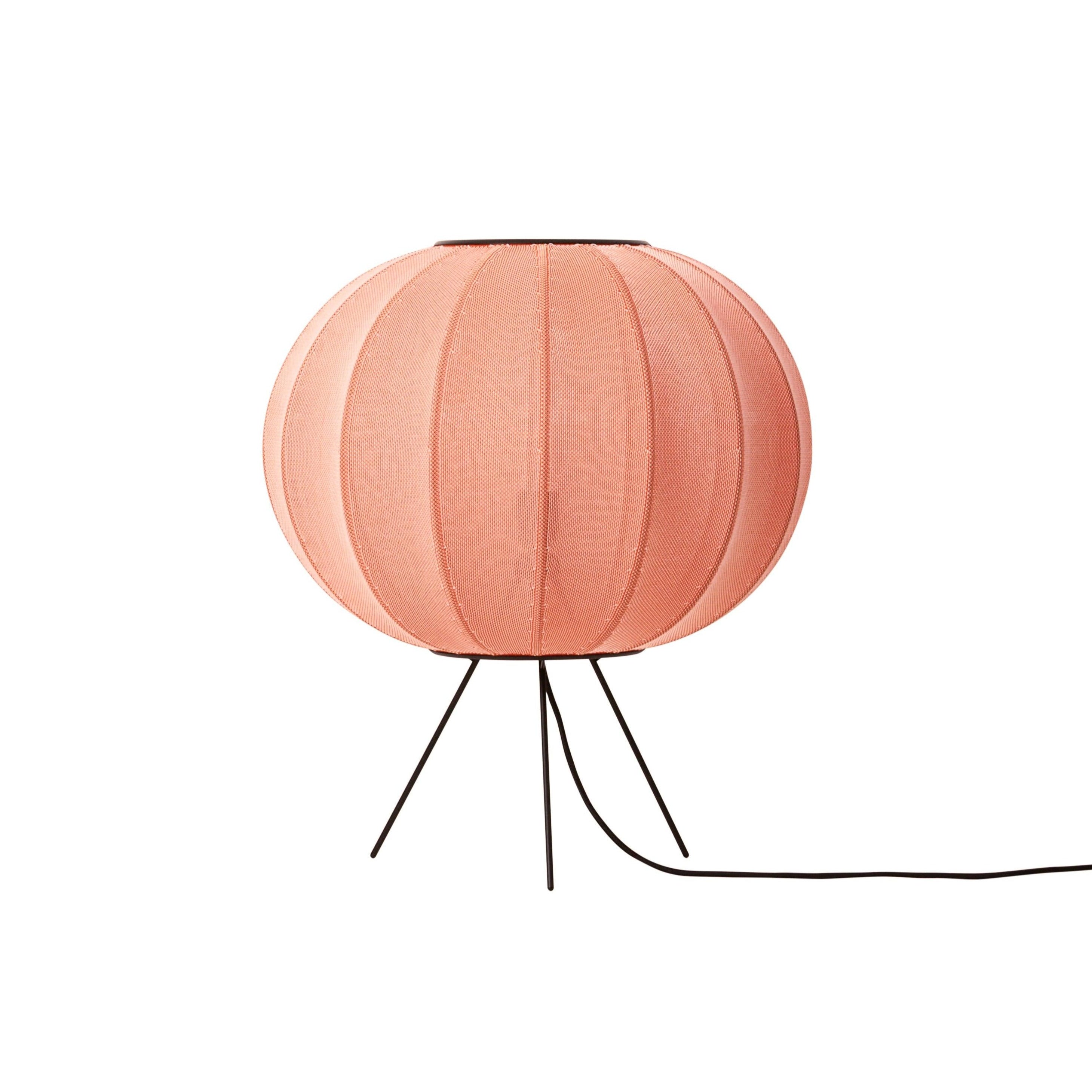 Low tripod floor lamp KNIT-WIT coral