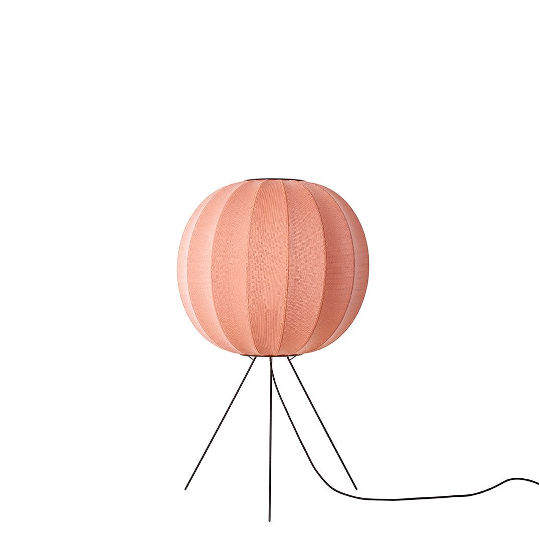 Low tripod floor lamp KNIT-WIT coral