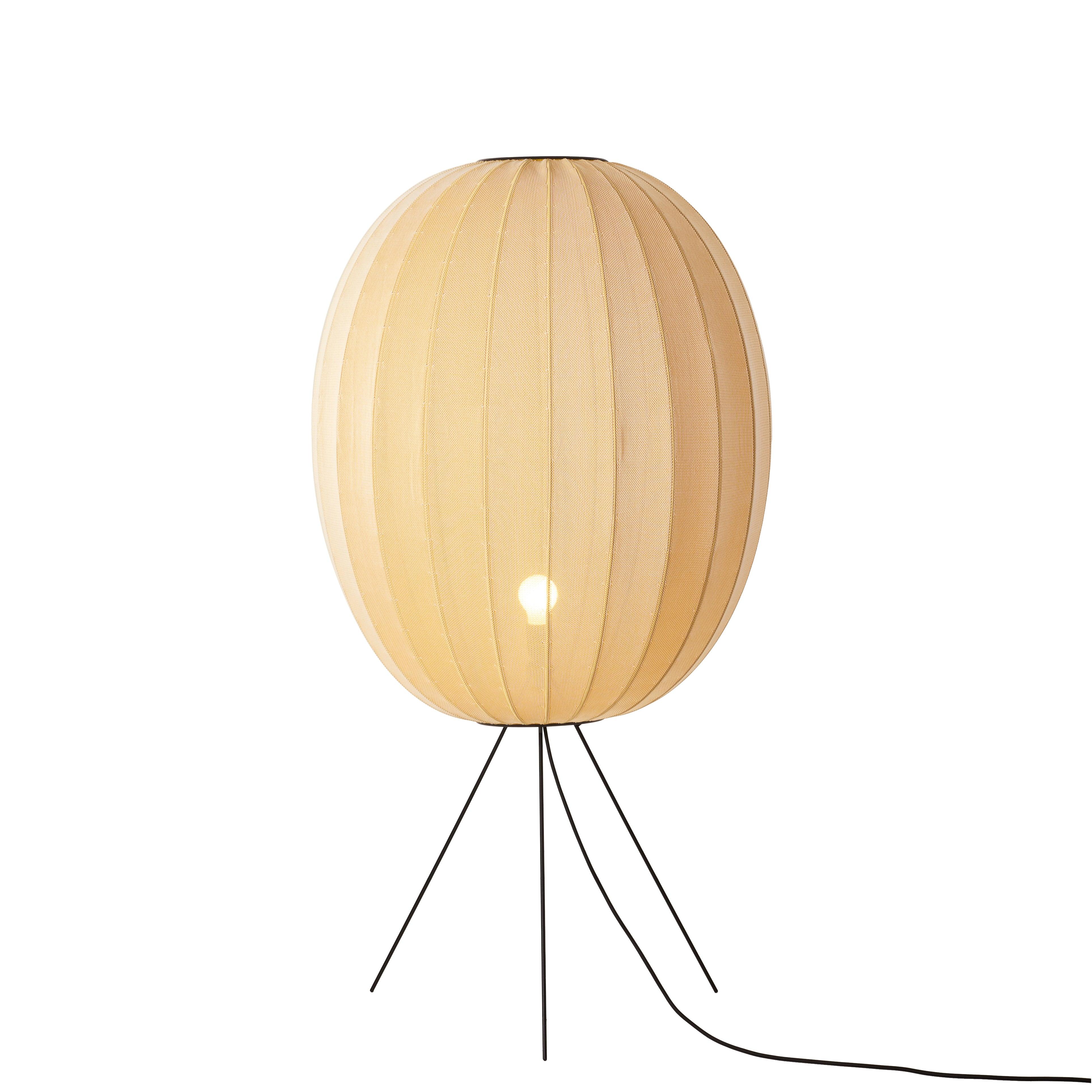 KNIT-WIT yellow tripod floor lamp