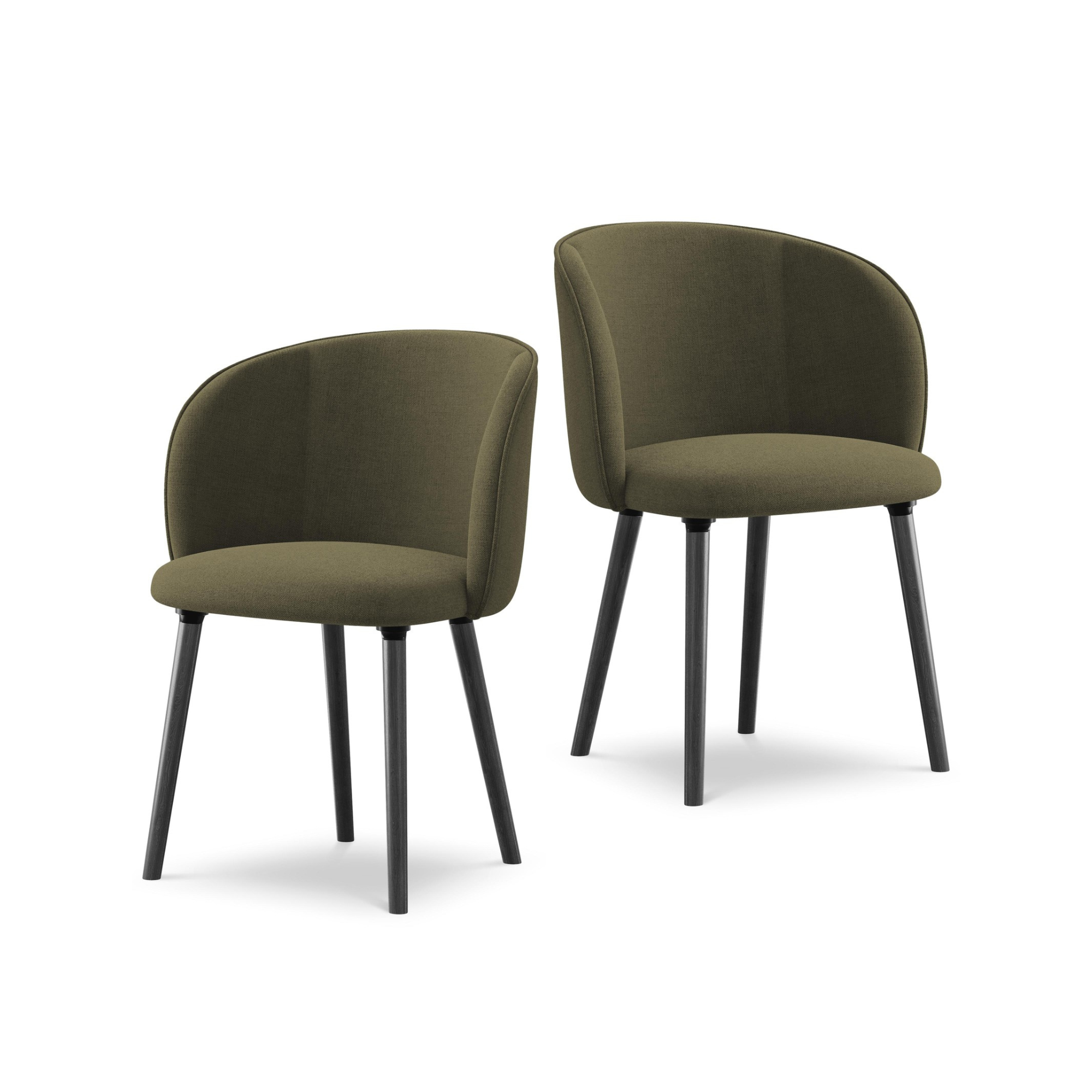 MAIA Chair in Olive with Black Oak Base