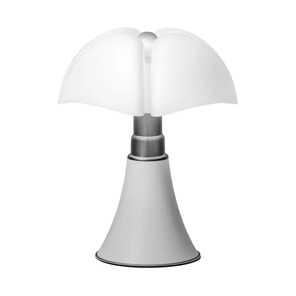 Lampa stołowa PIPISTRELLO opalowy klosz z białą podstawą