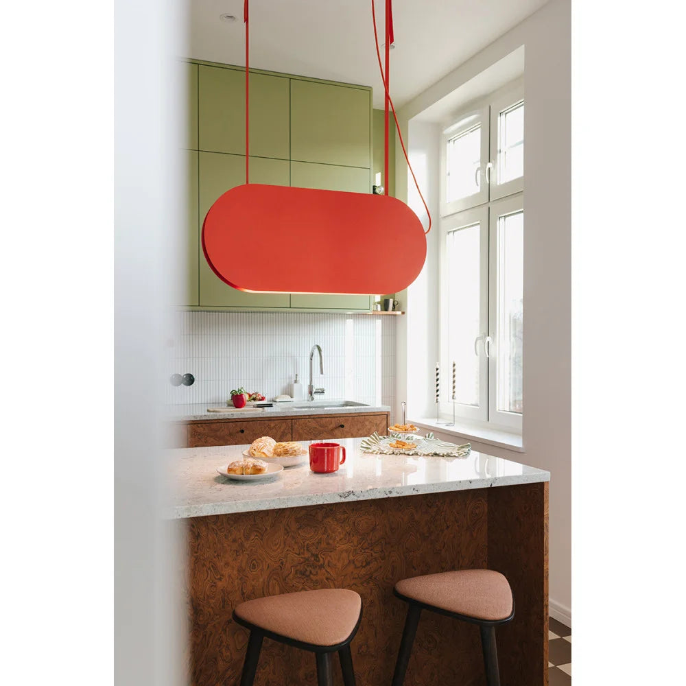 Závěsné svítidlo MALUMI červeno-oranžové