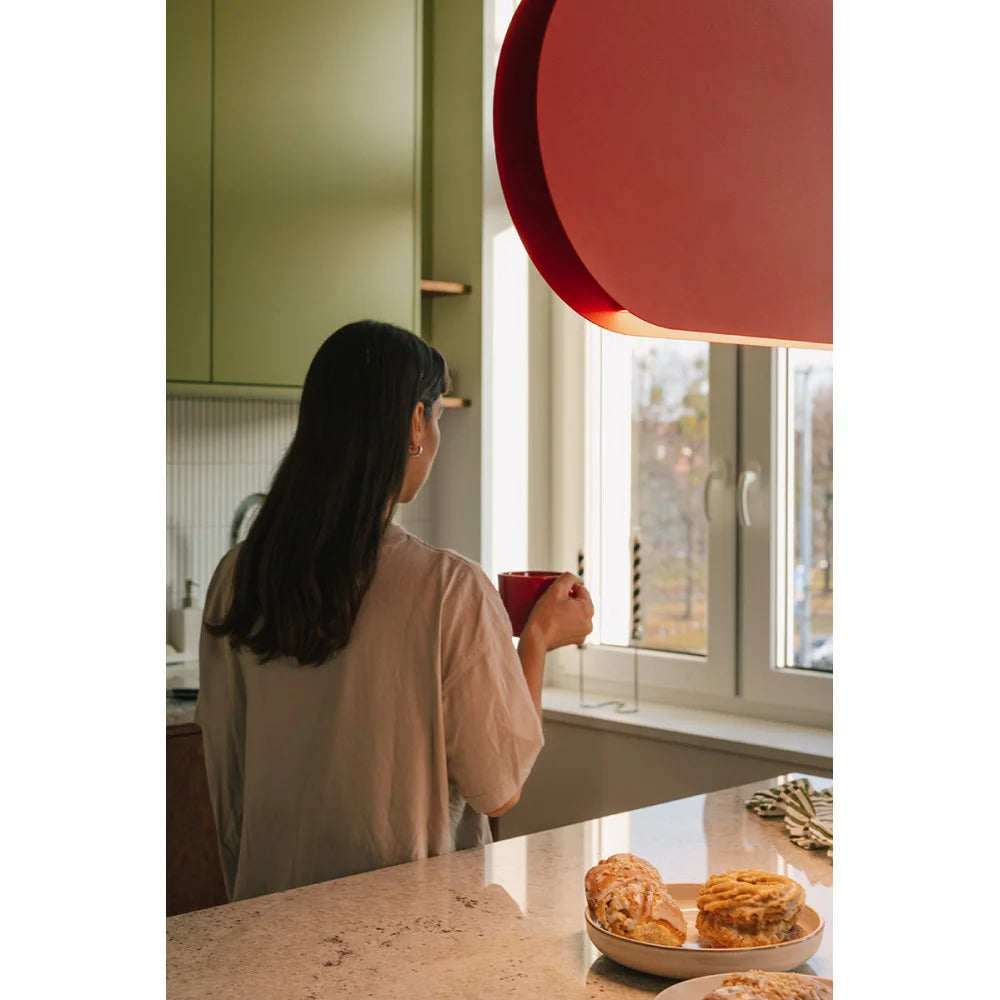 Závěsné svítidlo MALUMI červeno-oranžové