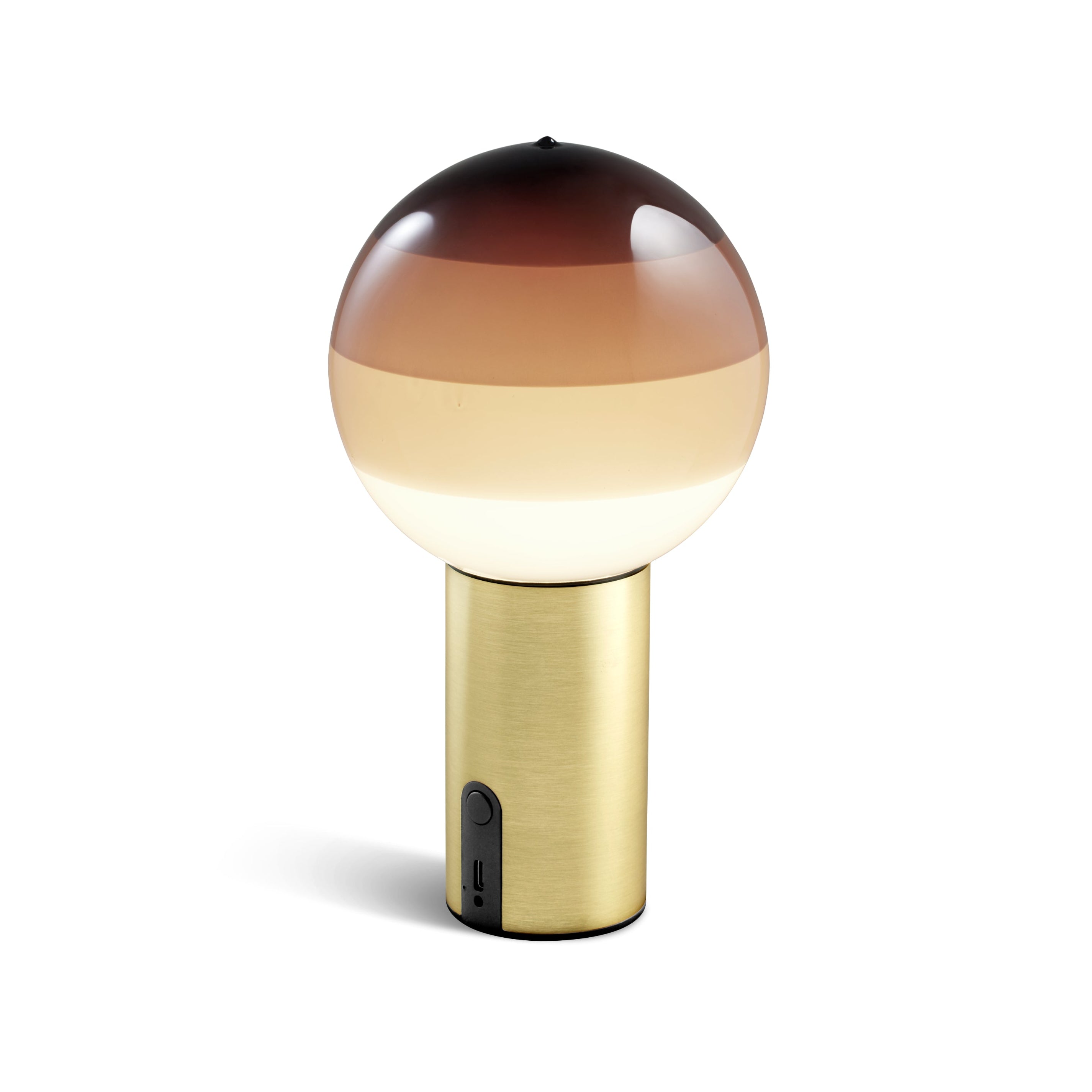 Lampa na akumulátor DIPPING čokoládová