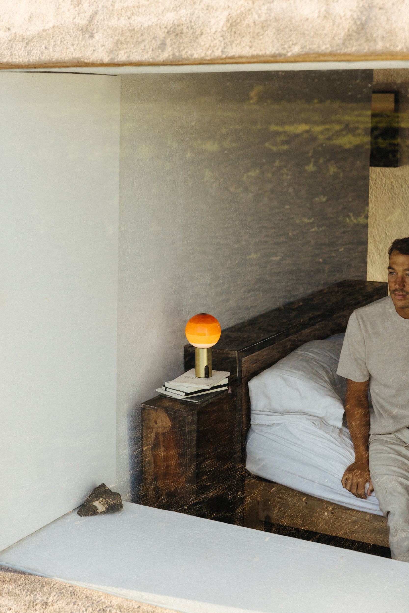 Akumulátorová lampa DIPPING burgundská