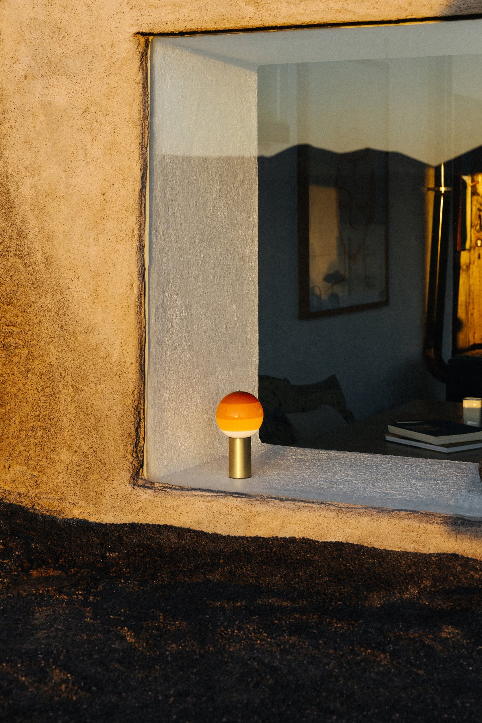Lampa na akumulátor DIPPING čokoládová