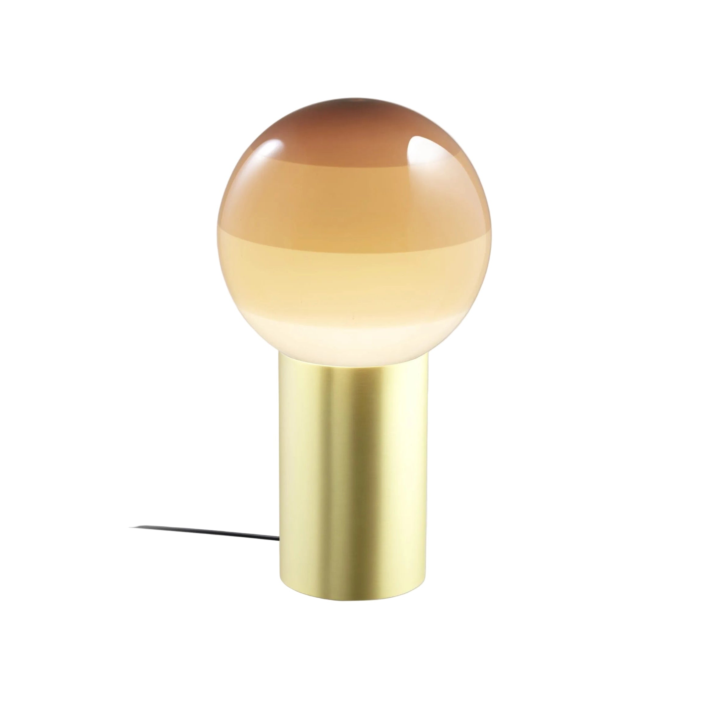 Stolní lampa DIPPING krémová se zlatým podstavcem