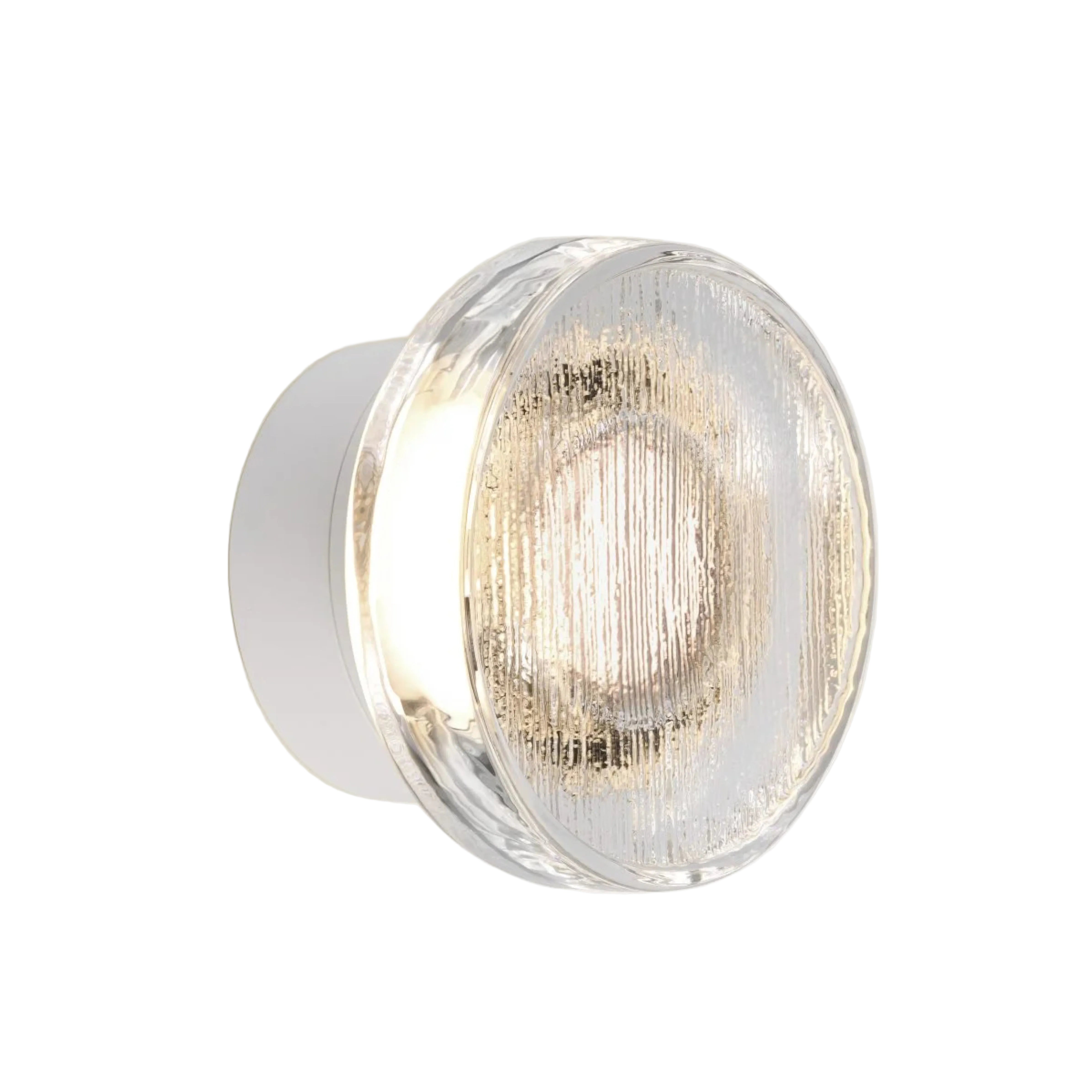 Bílá venkovní lampa ROC se sklem