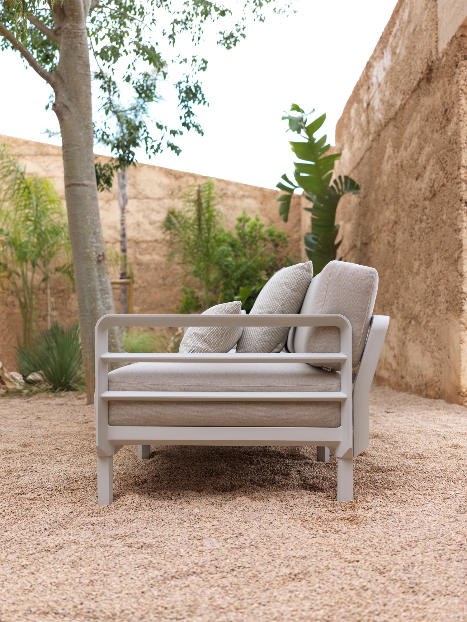 MAXIMO 5 Pearl Outdoor Modular Corner Sofa with Chalk Base