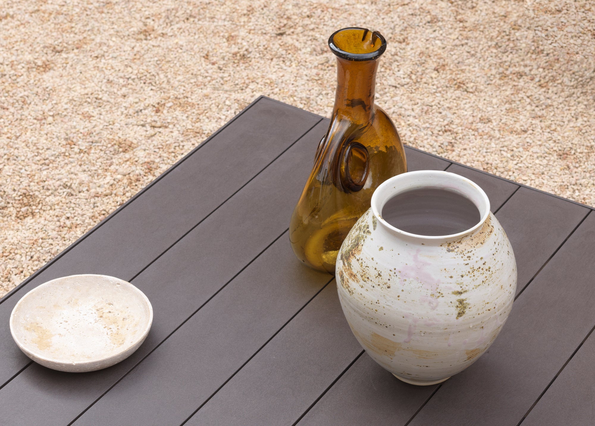 MAXIMO Square Outdoor Side Table in Earthy Brown