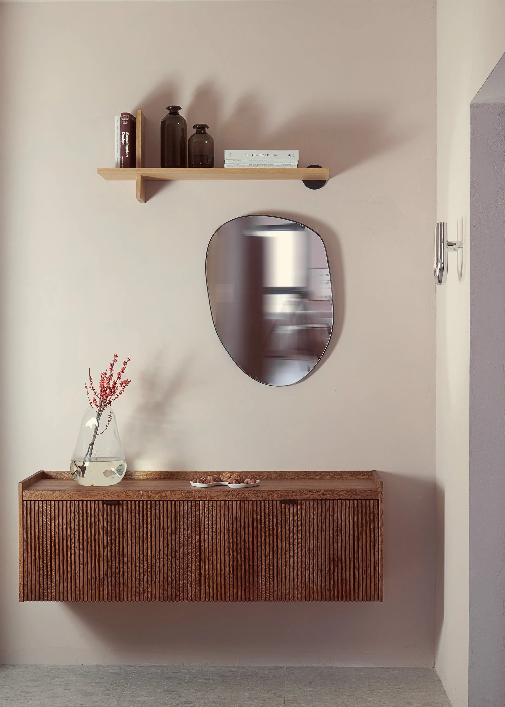 Nástěnná skříňka RTV MEDA tmavé dubové dřevo