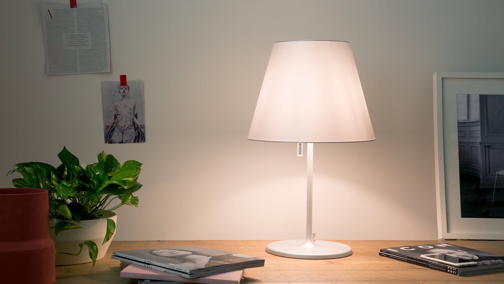Stolní lampa MELAMPO šedý podstavec