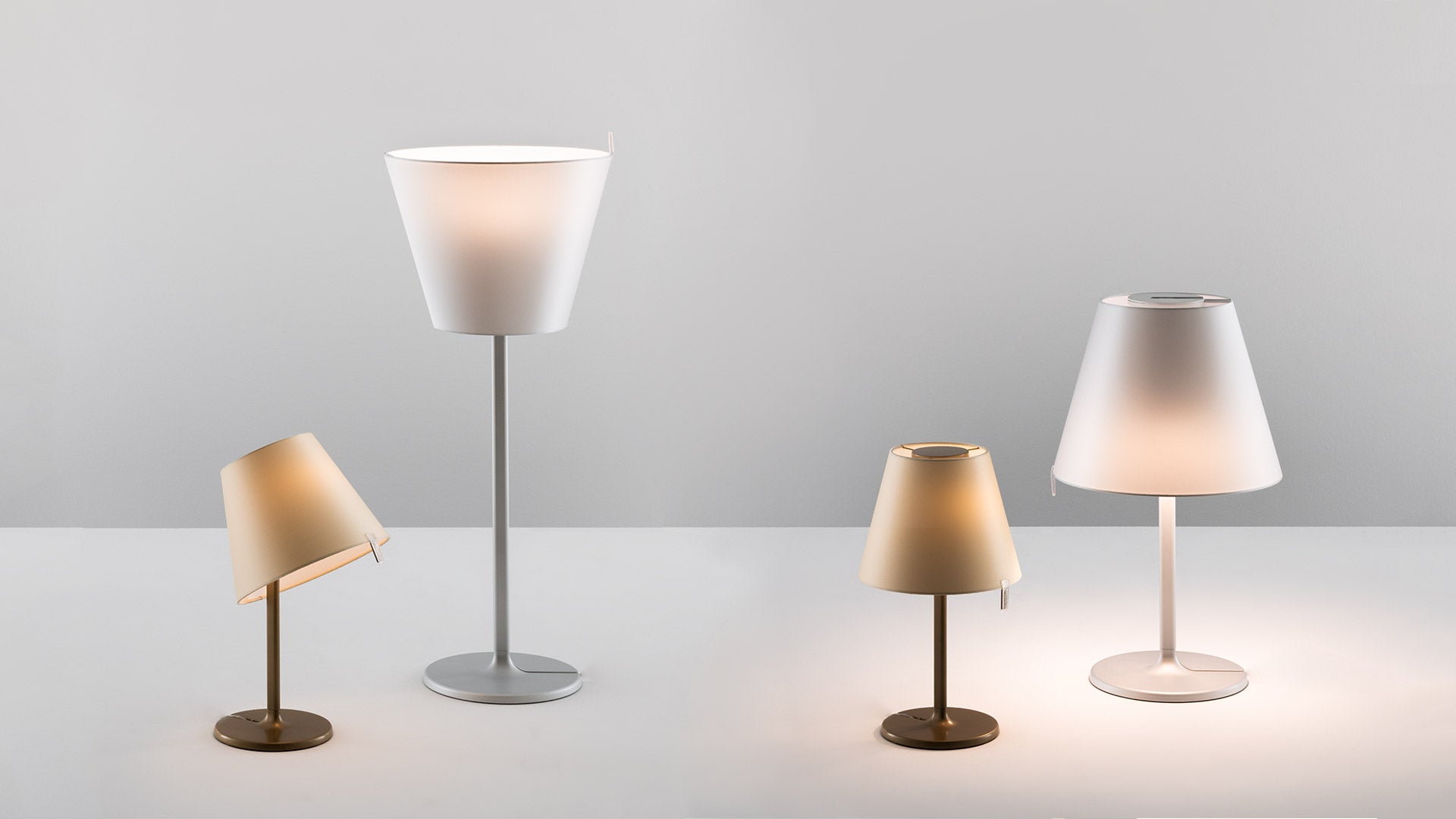 Stolní lampa MELAMPO šedý podstavec