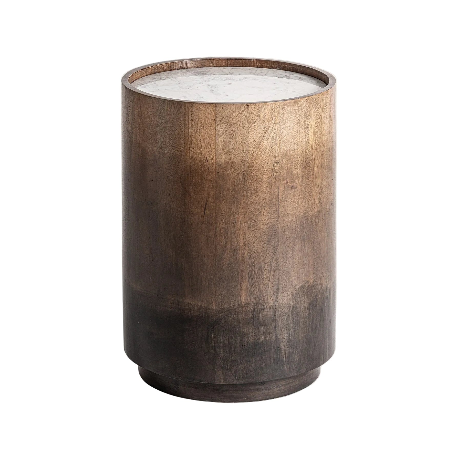 ARNEKE Side Table in Mango Wood with Marble Top