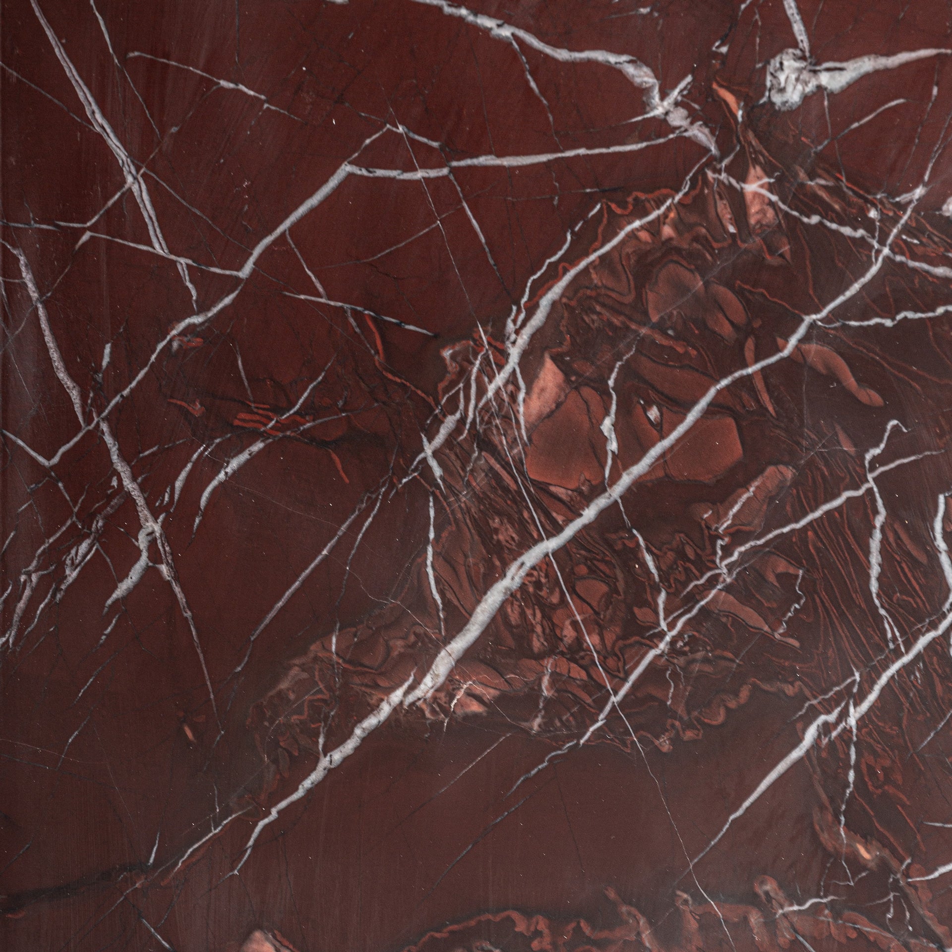 Boční stolek BOURG burgundový mramor